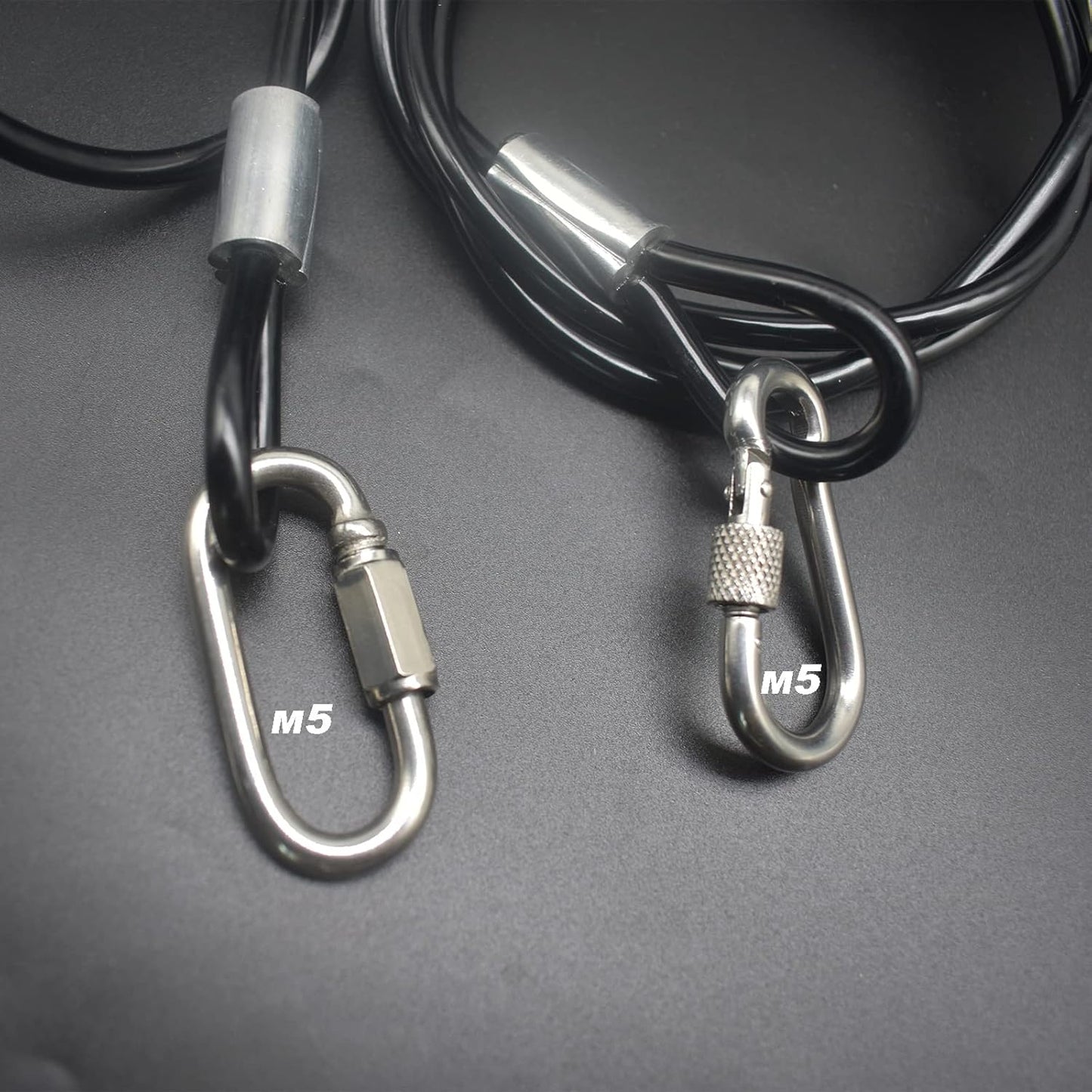 15 pcs 7.9 inch(20cm) 3mm Thickness Stainless Steel Wire Cable with Loops Vinyl Cover Coated Short Rope Lanyard Lock Safety Tether Chains,Red