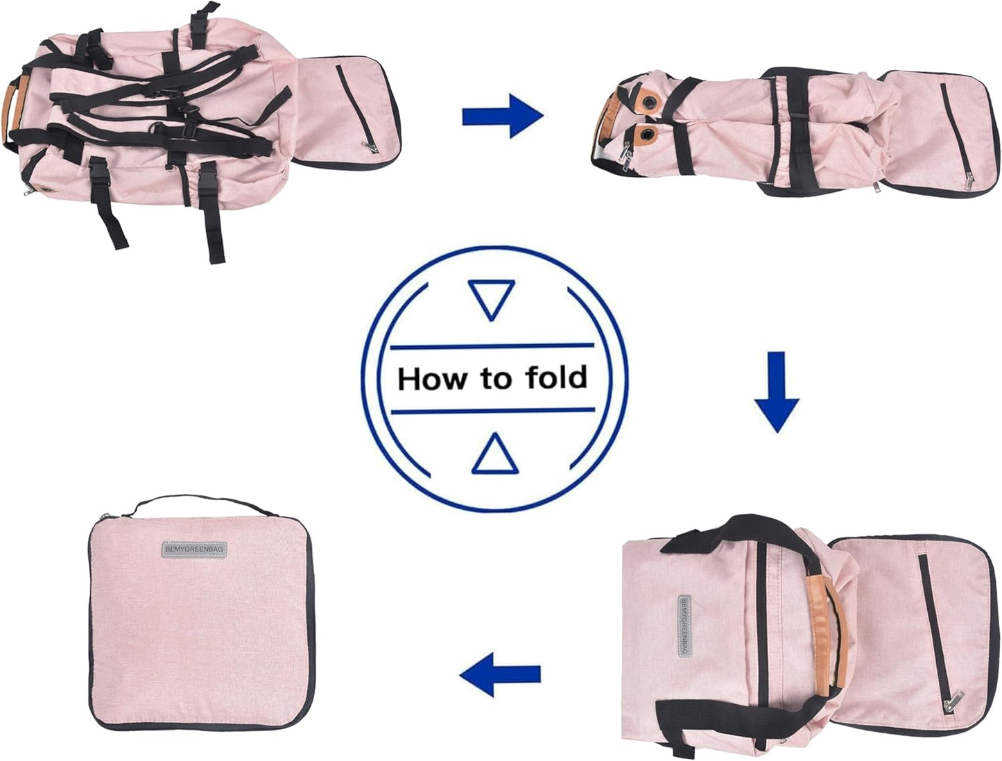 35L Foldable Waterproof Backpack For Outdoor Sports Travel Inside Wet Clothes Compartment Packable For Multiple