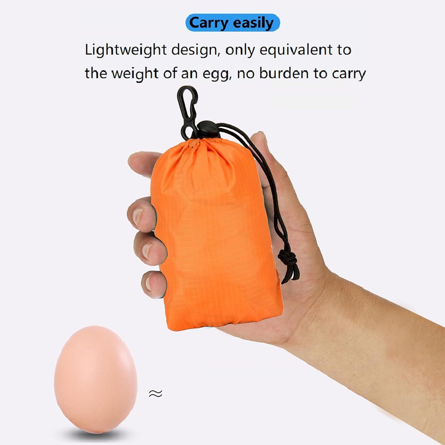 16L Hiking Daypack Lightweight Foldable Travel Backpack Water Repellent Camping Outdoor Packable Easy Carry-on Bag (Orange)