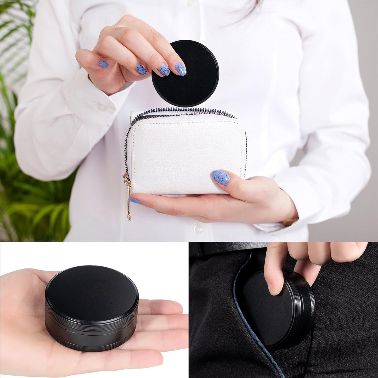 2 Compartment Metal Pill Box - Waterproof Aluminium Travel Pill Case Daily Purse Pocket Medicine Container, Portable Pill Organizer Holder for Medication, Vitamins, Fish Oils