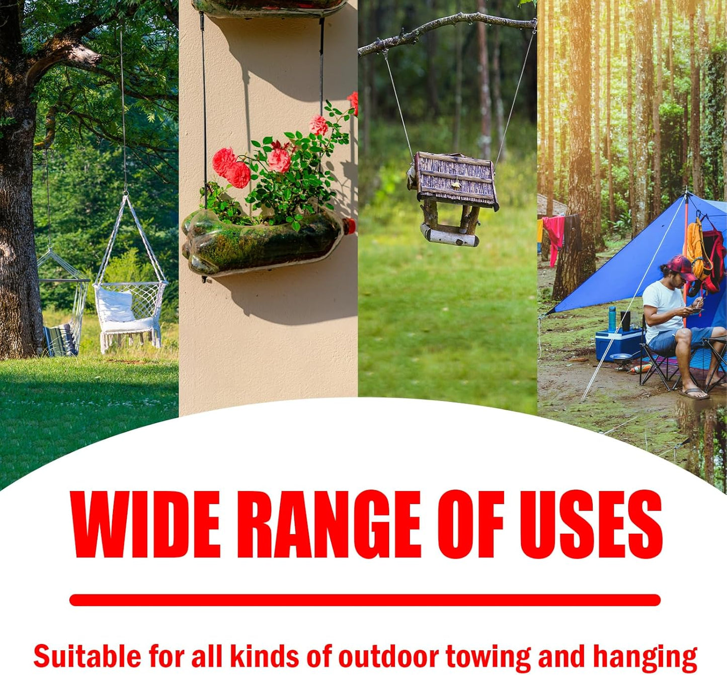 1/8 inch Stainless Steel Security Cable with Hooks 2.6 FT Luggage Lock Security Cable with Loops(10Pack )