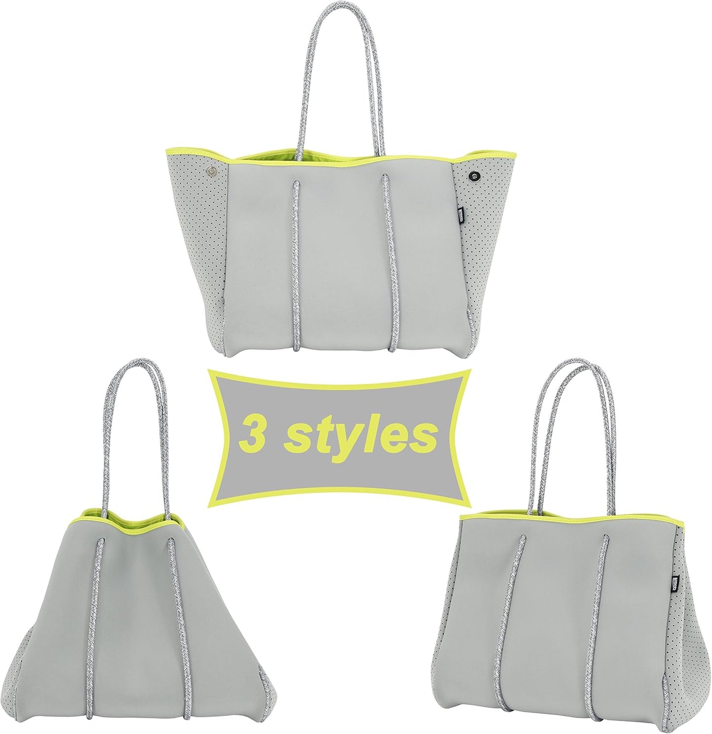QOGiR Neoprene Multipurpose Beach Bag Tote with Inner Zipper Pocket … … … …