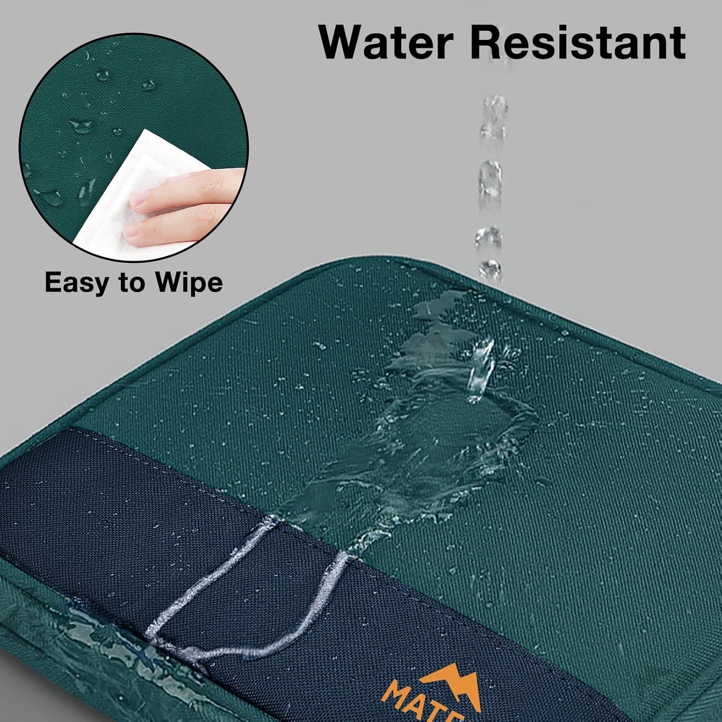 MATEIN Travel Cable Organizer Pouch, Scratch Resistant Portable Charger Case for Electronic Accessories, Travel Tech Bag for Cable, Guitar Picks, Cord Organizer Bag for Work & Office, 2 Pack