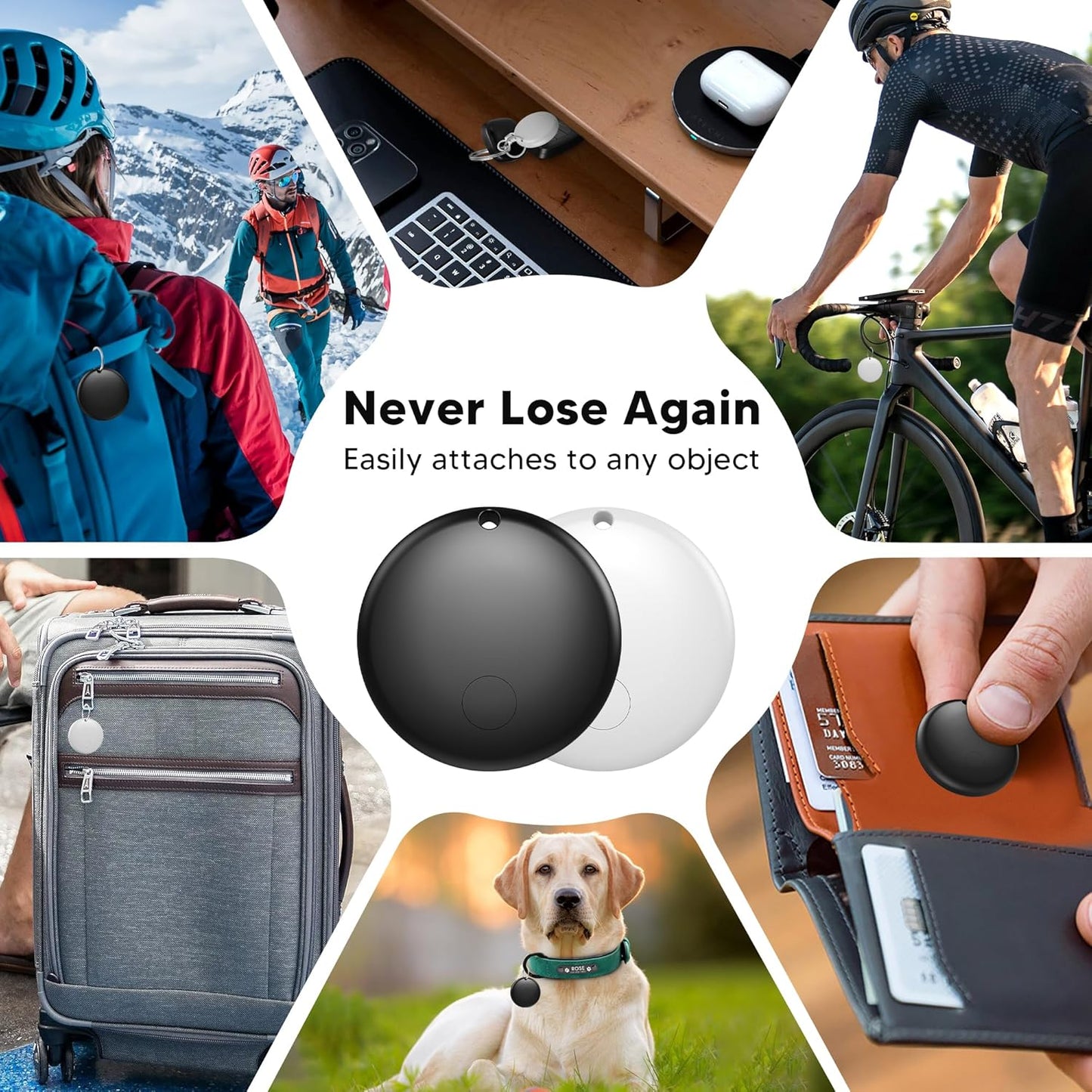 Air Tracker Tag for Android Smart Tag(Not for iOS)Air Tracker Tags-4 pack Android Work with Google Find Hub App Key Finder Bluetooth Tracker Item Locator for Purse, Keys, Luggage, Backpack, Pets,etc.