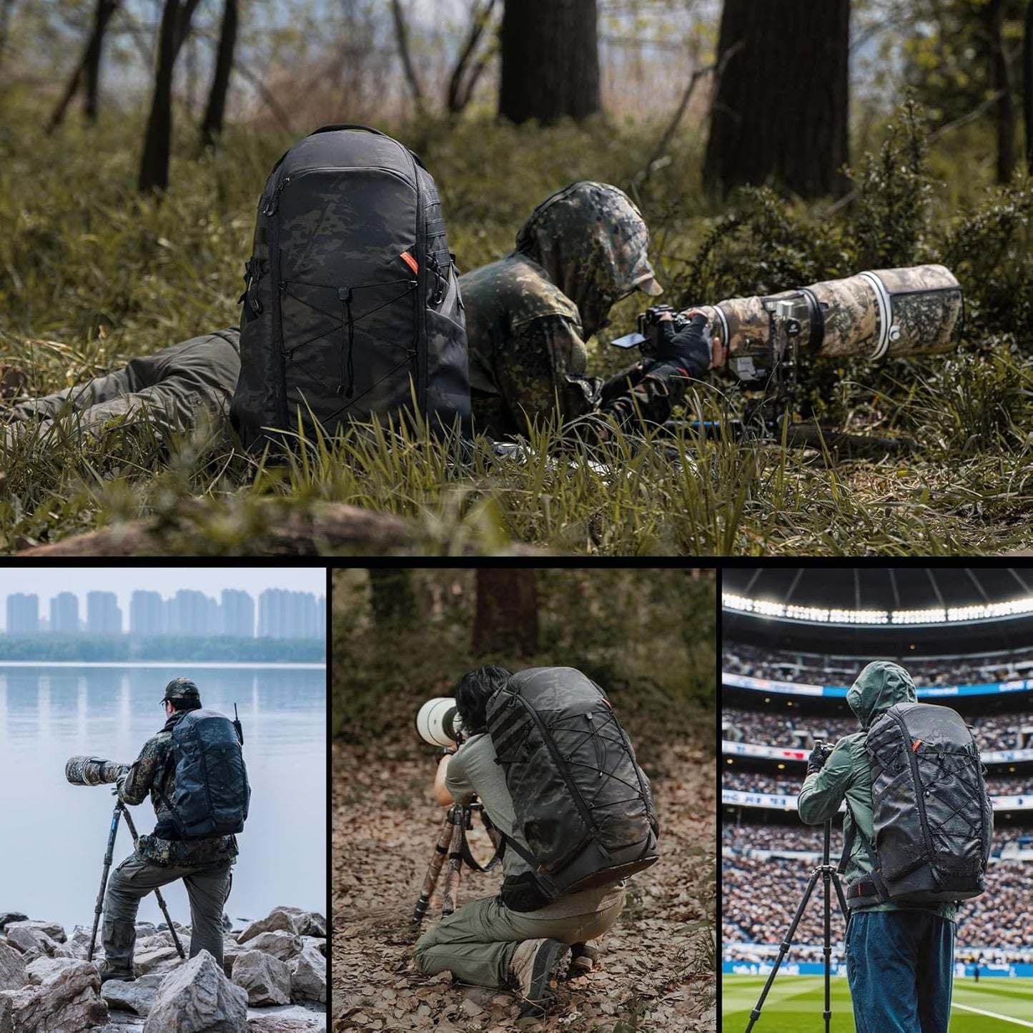 PGYTECH OnePro Super Telephoto Lens Backpack for DSLR and Sony, Nikon, 600/800mm Lens, Professional Photography ST Backpack Canon DSLR with up to 1200 mm, Camera Bag Travel Camera Carrying Case