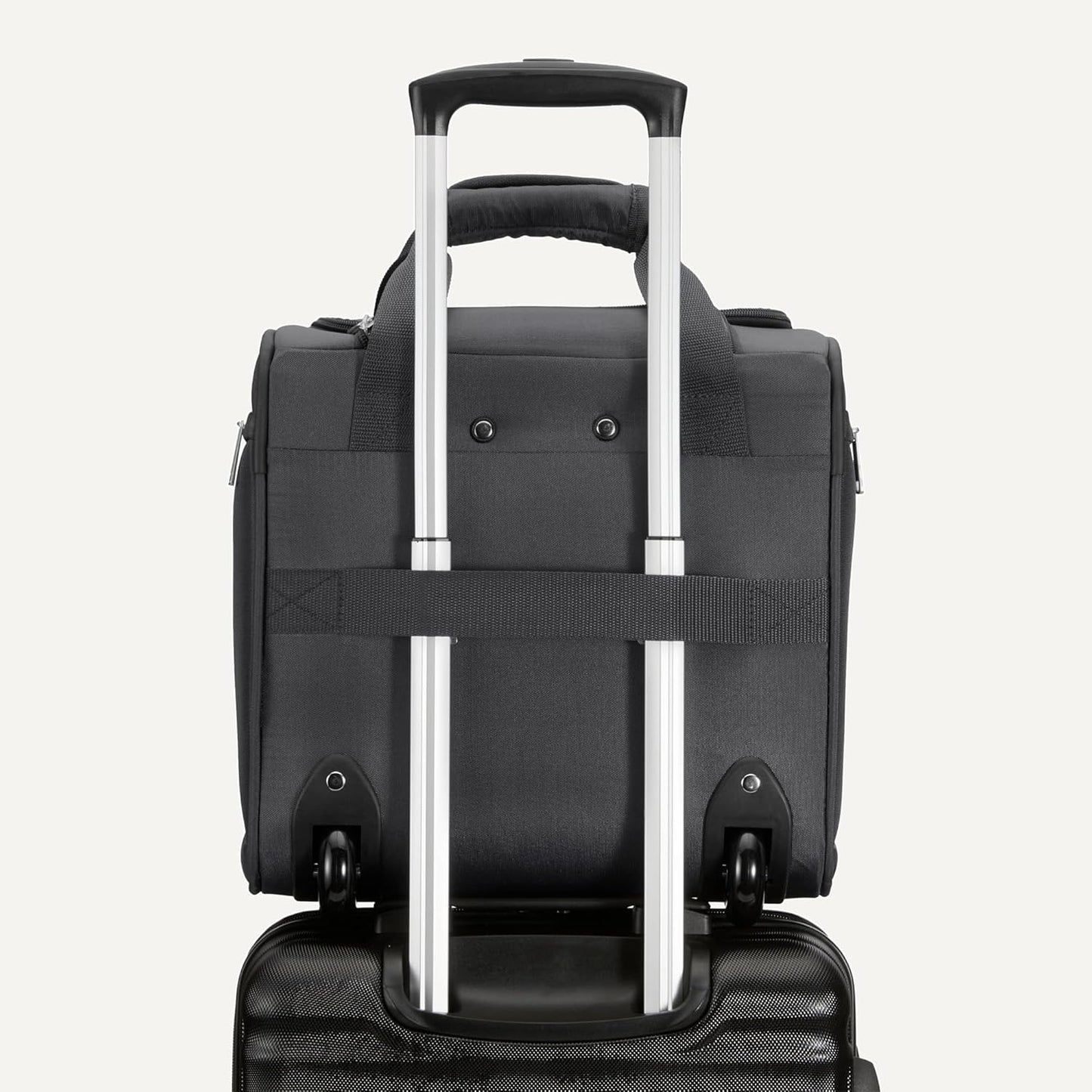 Amazon Basics Underseat Carry On Luggage with Wheels - 14" Rolling Travel Bag, Black