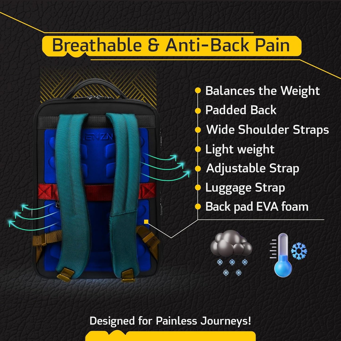 Laptop Business Backpack for Men & Women, Work Backpack Fits 15.6 Inch, Premium Qulity Travel Bag with USB Charging Port, Water-Resistant, Durable Nylon, Computer Bookbag with Multiple Pockets