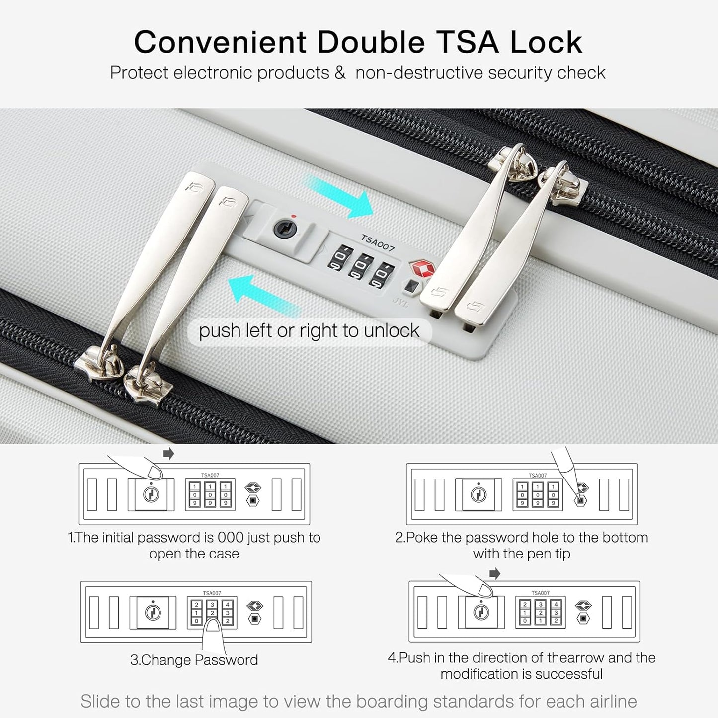 Hanke Grace Expandable Carry On Luggage with Wheels Airline Approved Hard Shell Suitcases with Front Pocket,Top Opening Luggage with TSA Lock for Short Business Travel, Smoke White.