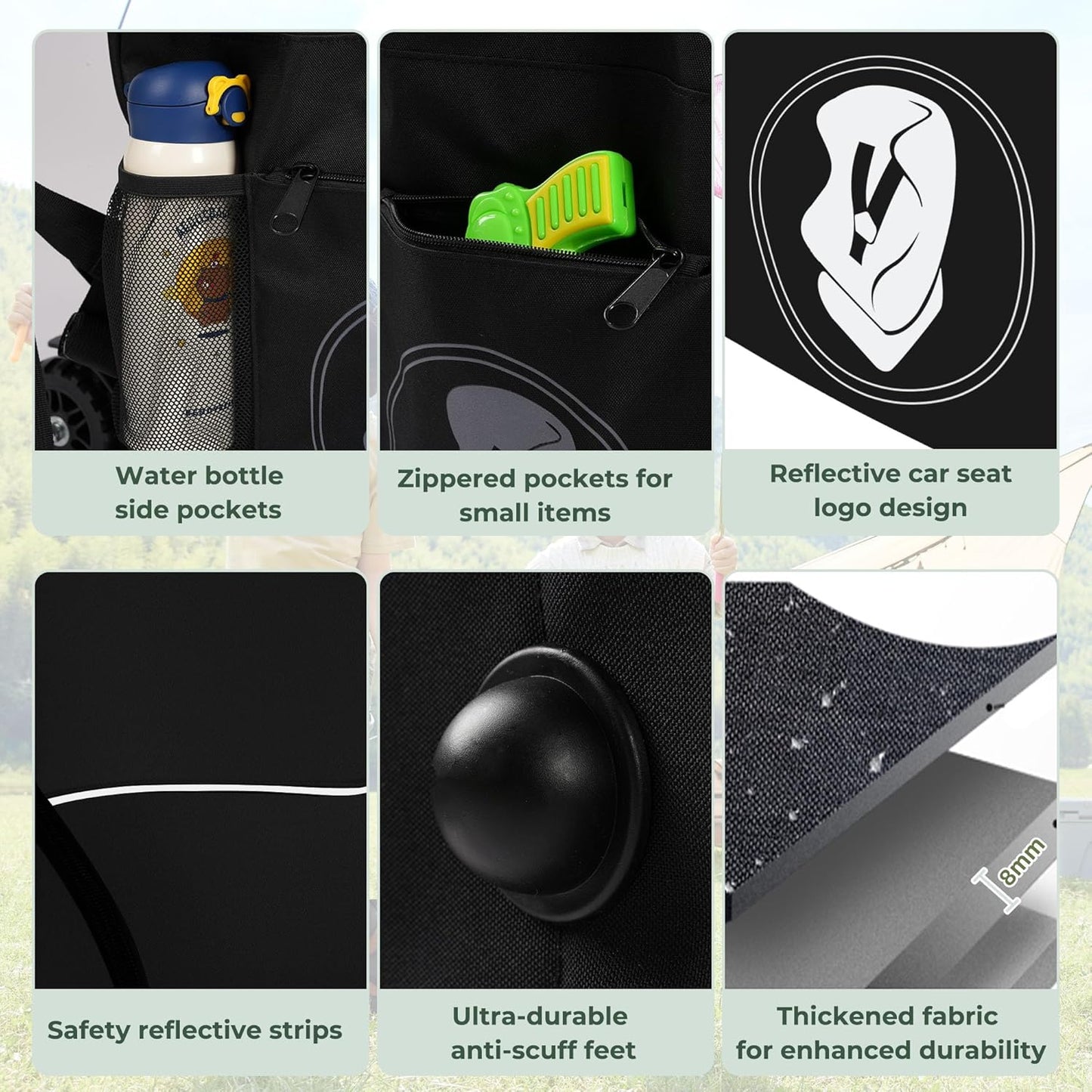 Padded Car Seat Travel Bag for Airplane β Waterproof Heavy Duty Carseat Backpack for Airport β Fits Infant, Convertible & Booster Seats β Airline Approved Travel Car Seat Cover