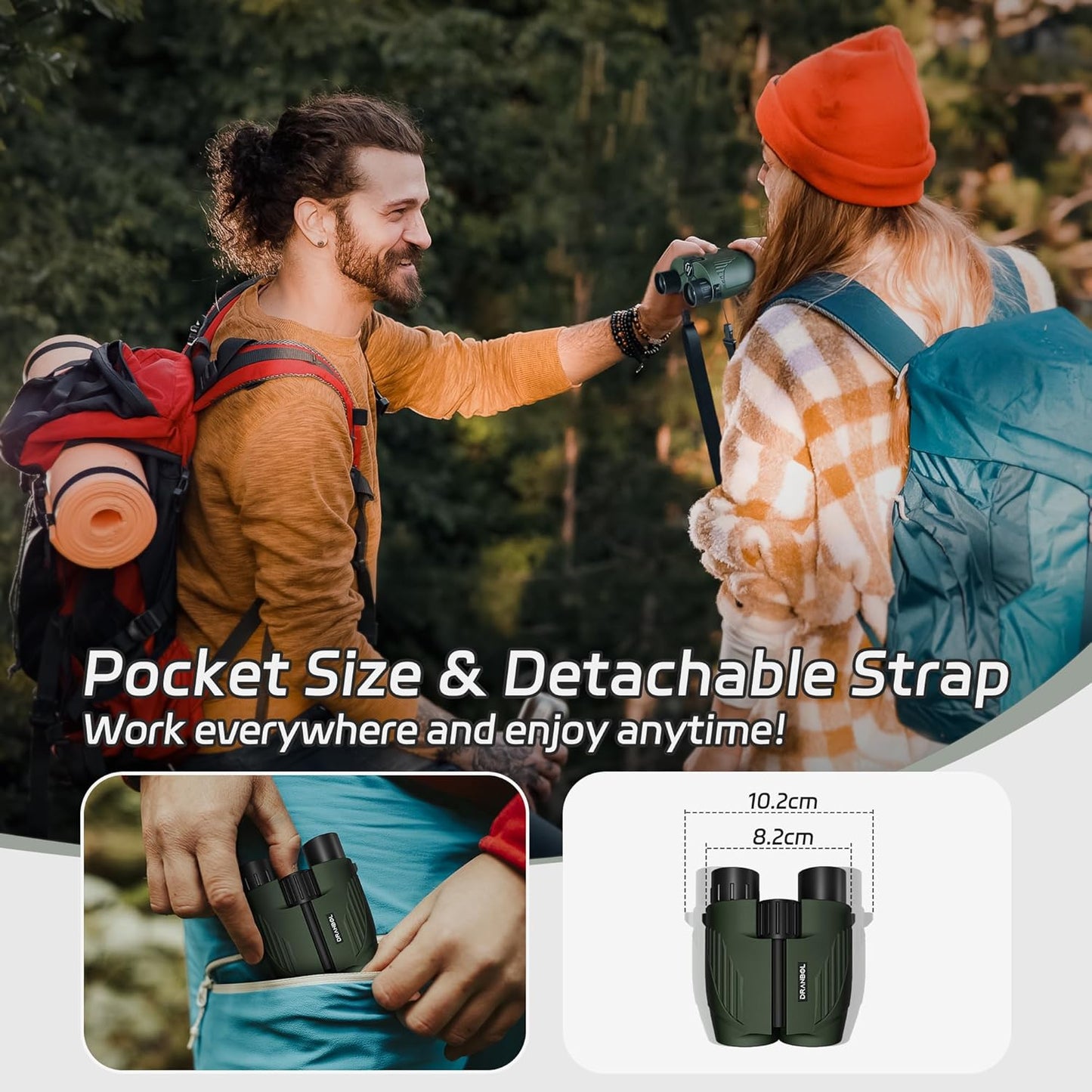 20X25 Small Binoculars for Adults and Kids, Large Eyepiece Binoculars for Bird Watching Easy Focus, Pocket High Powered Opera Glasses for Concert, Cruise Ship, Travel Must Have