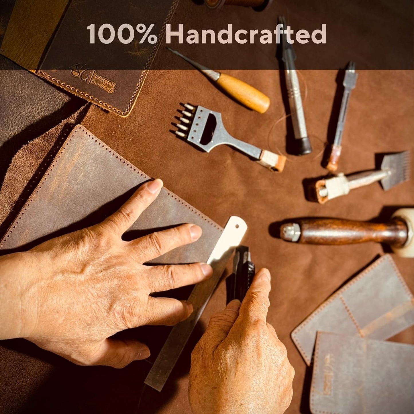 Leather Passport Holder for Men and Women - Handmade Vintage Travel Wallet - Mens Passport Case with Card Organizer - Genuine Leather Passport Cover - 4 Card Slots (Style B)