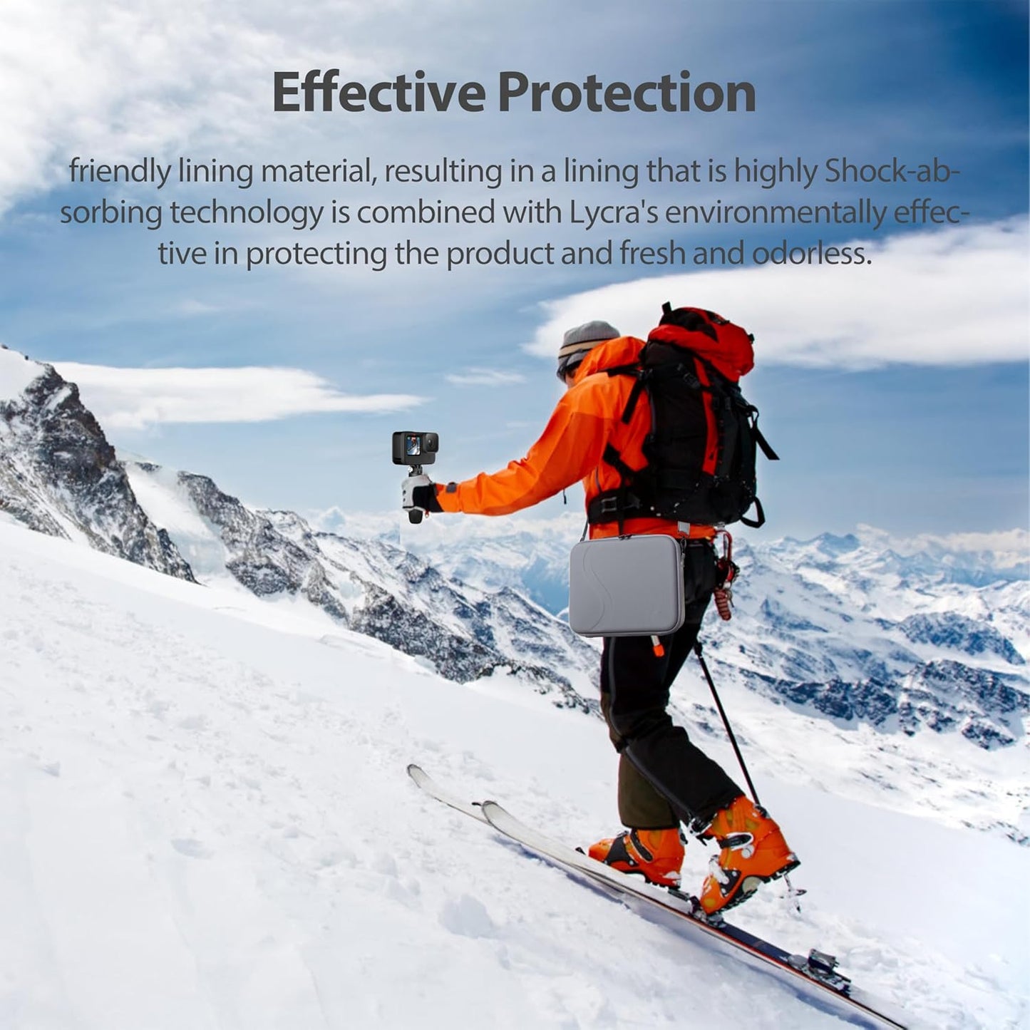 Carrying Case for GoPro Hero 13 12 11 10 9 8 7 Action Camera Hard Organizer Case Carrying Bag Accessories Travel Storage Chest Mount/Media Mod/Volta Protective Housing