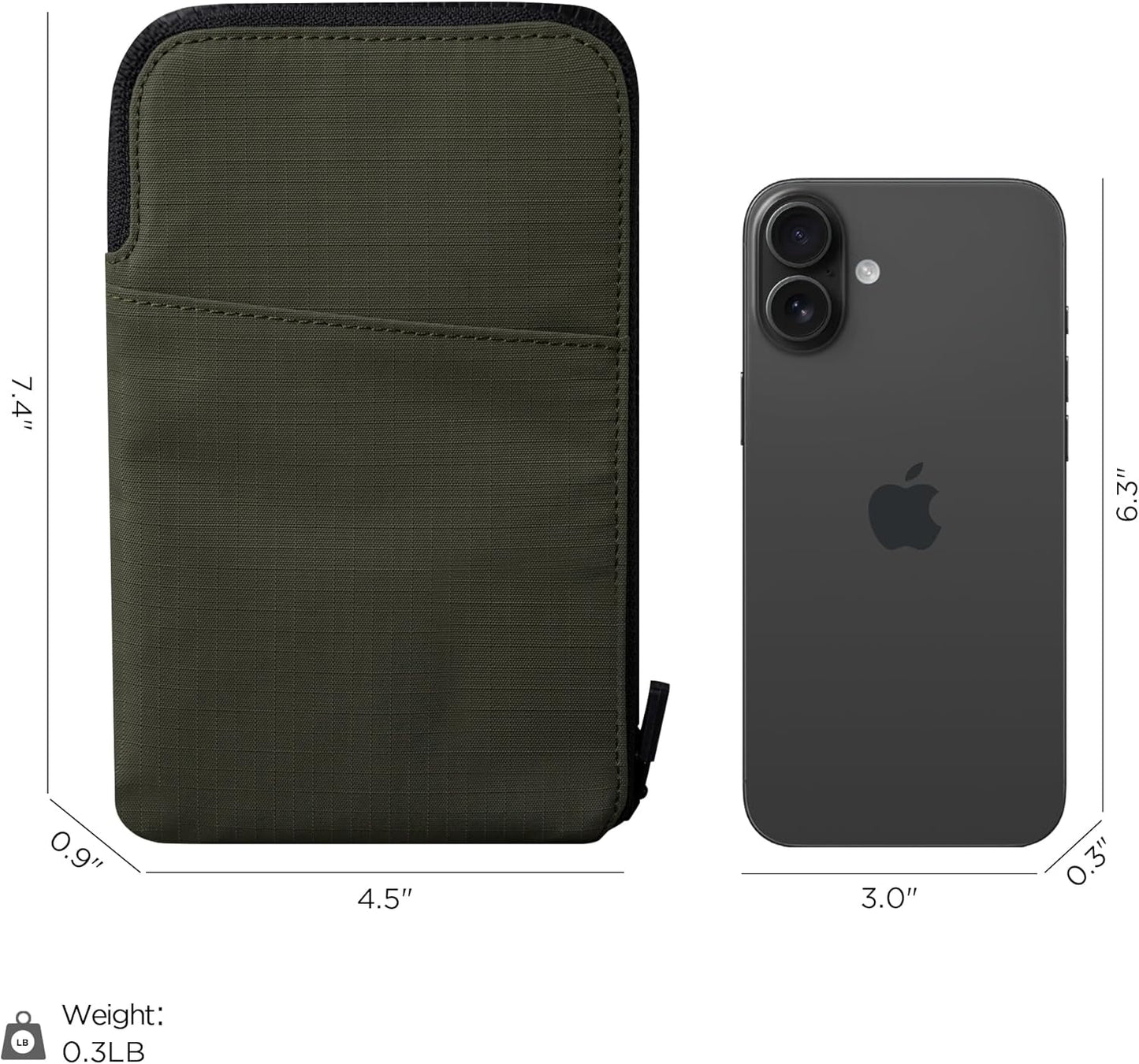 ALPAKA Zip Travel Wallet - Store Your Travel Accessories Efficiently - 3 Internal Pockets For Your Passport and More - 2 Card Slots - Made From Recycled and RFID-Protective Material