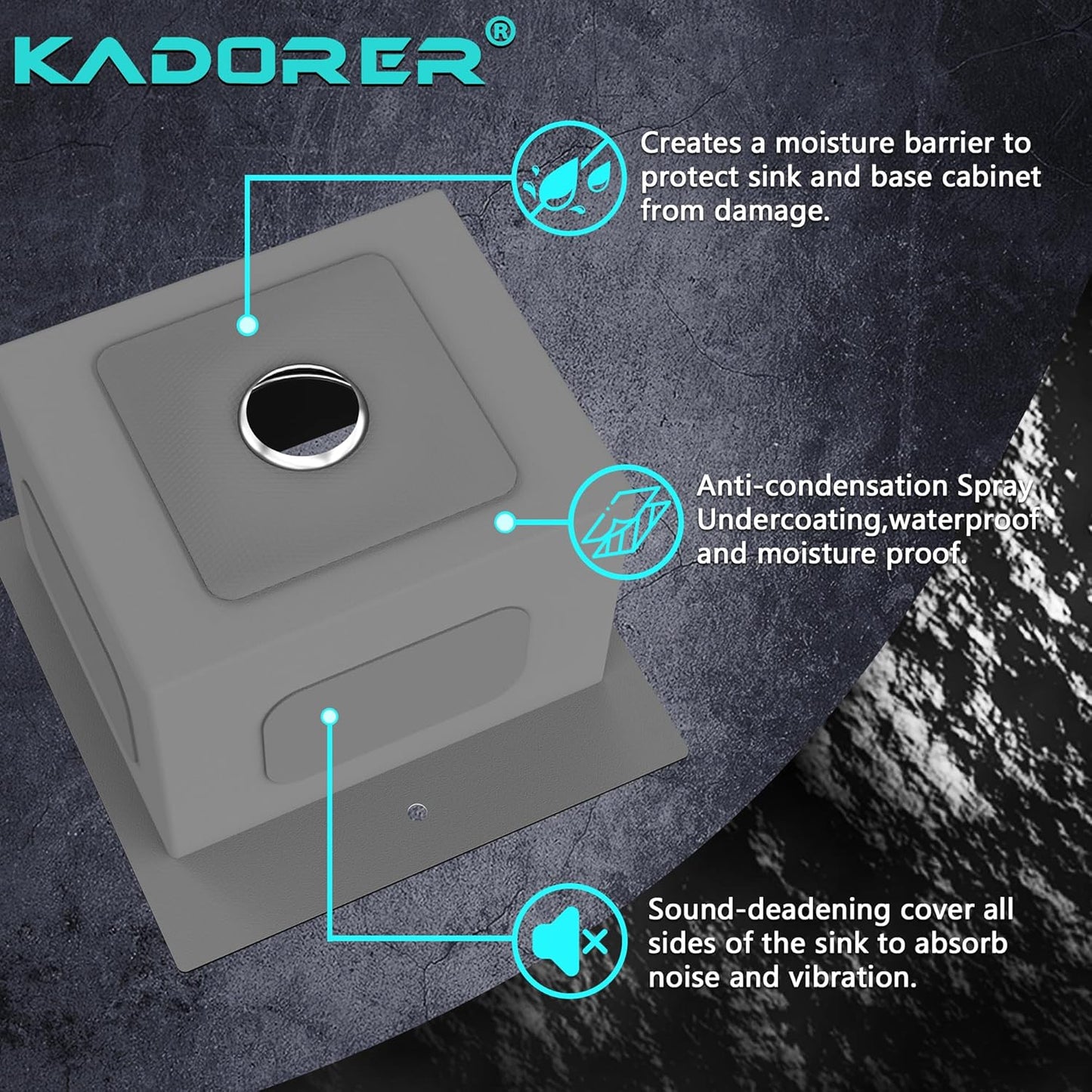 15 x 15 Inch Drop In Bar Sink, Small Kitchen Sink Single Bowl Topmount Bar Prep Sink 18 Gauge Stainless Steel Bar Sink with Grid and Basket Strainer