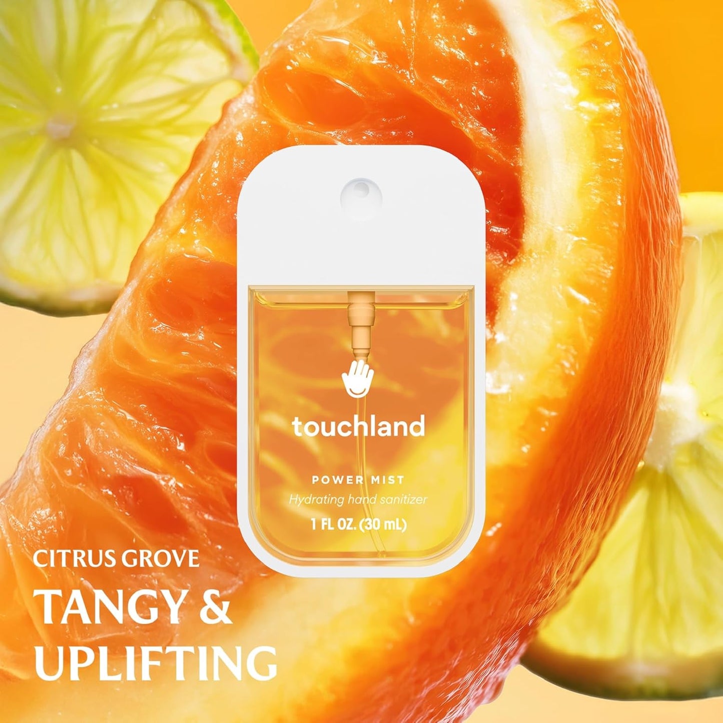 Touchland Power Mist Hydrating Hand Sanitizer Spray, FRESH 5 Set (Mint, Citrus, Lemon Lime, Aloe, Watermelon), 1 FL. OZ. Travel Size (Set of 5)
