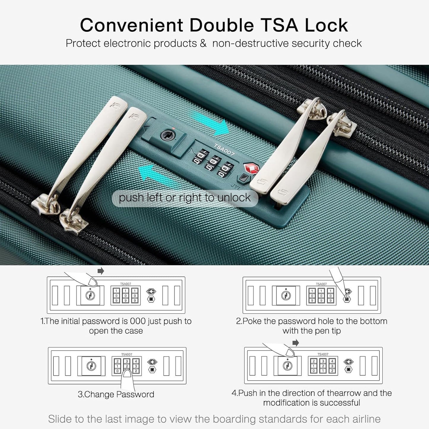 Hanke Grace Expandable Carry On Luggage with Wheels Airline Approved Hard Shell Suitcases with Front Pocket,Top Opening Luggage with TSA Lock for Short Business Travel, Blackish Green.