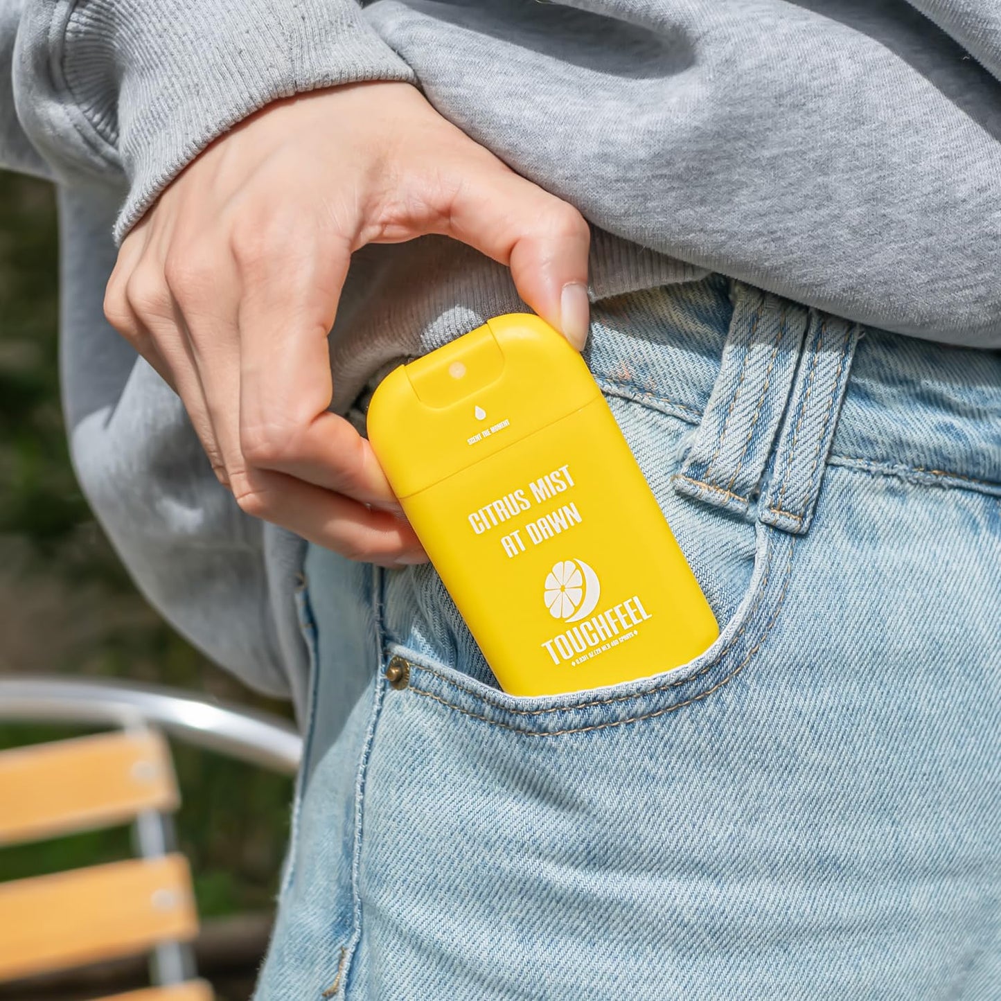 Power Mist Hand Sanitizer Spray, Scented Hydrating Hand Sanitizers Travel Size Refillable, Pocket Portable 3-Pack (Citrus mist at dawn) 0.93Fl Oz 460-Sprays Each