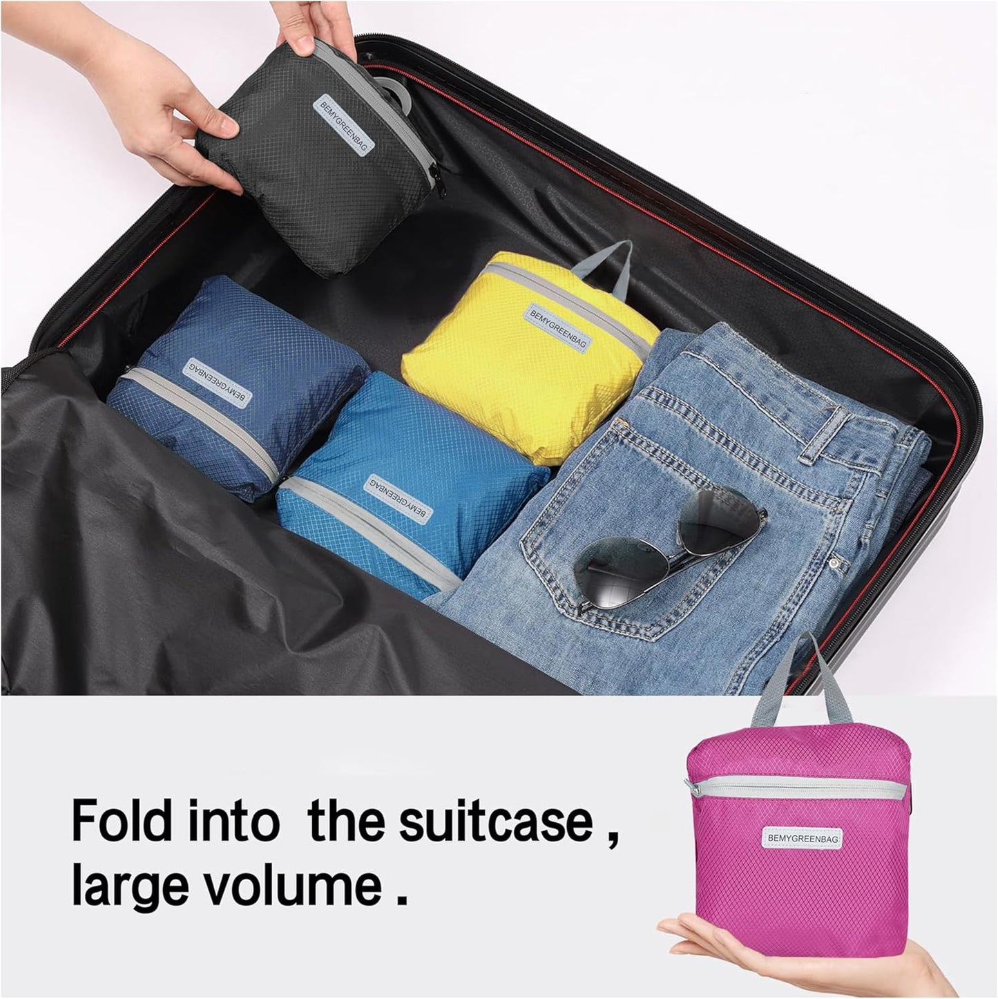 35L Foldable Waterproof Backpack For Outdoor Sports Travel Inside Wet Clothes Compartment Packable For Multiple