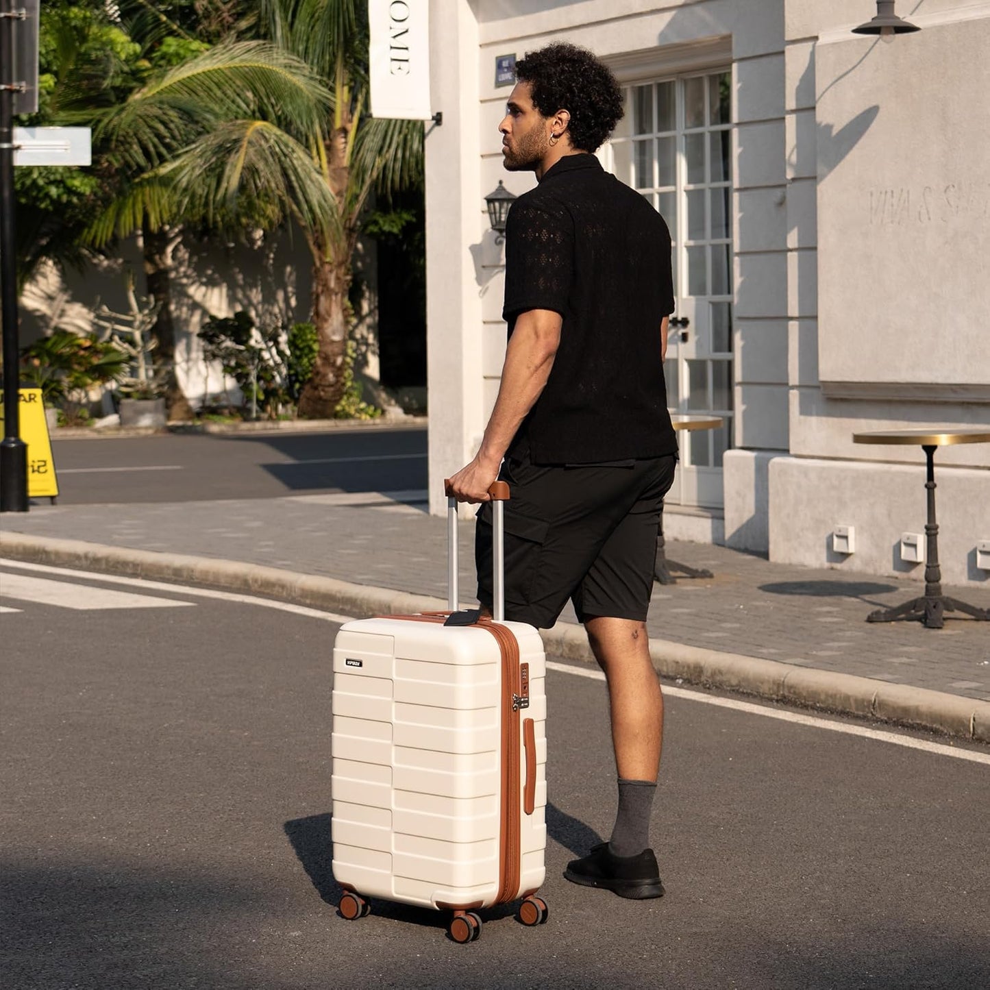 Luggage Labels Premium Travel Suitcase Tags for Baggage Easy to Write Waterproof with Name ID Card for Man Women (Black)