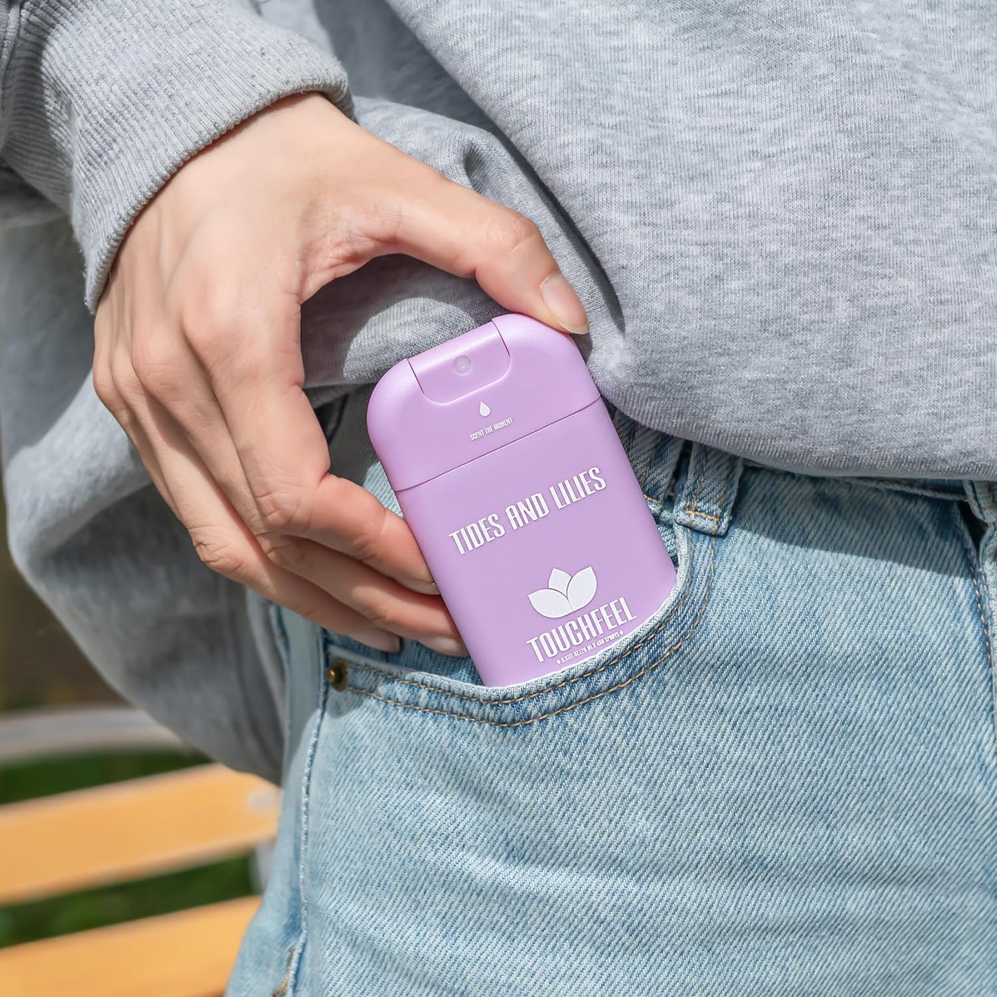 Power Mist Hand Sanitizer Spray, Scented Hydrating Hand Sanitizers Travel Size Refillable, Pocket Portable 3-Pack (Tides and Lilies) 0.93Fl Oz 460-Sprays Each