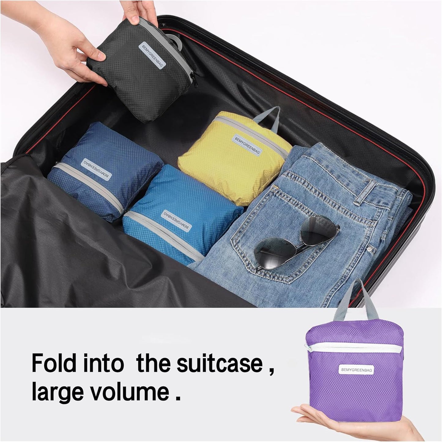 35L Foldable Waterproof Backpack For Outdoor Sports Travel Inside Wet Clothes Compartment Packable For Multiple