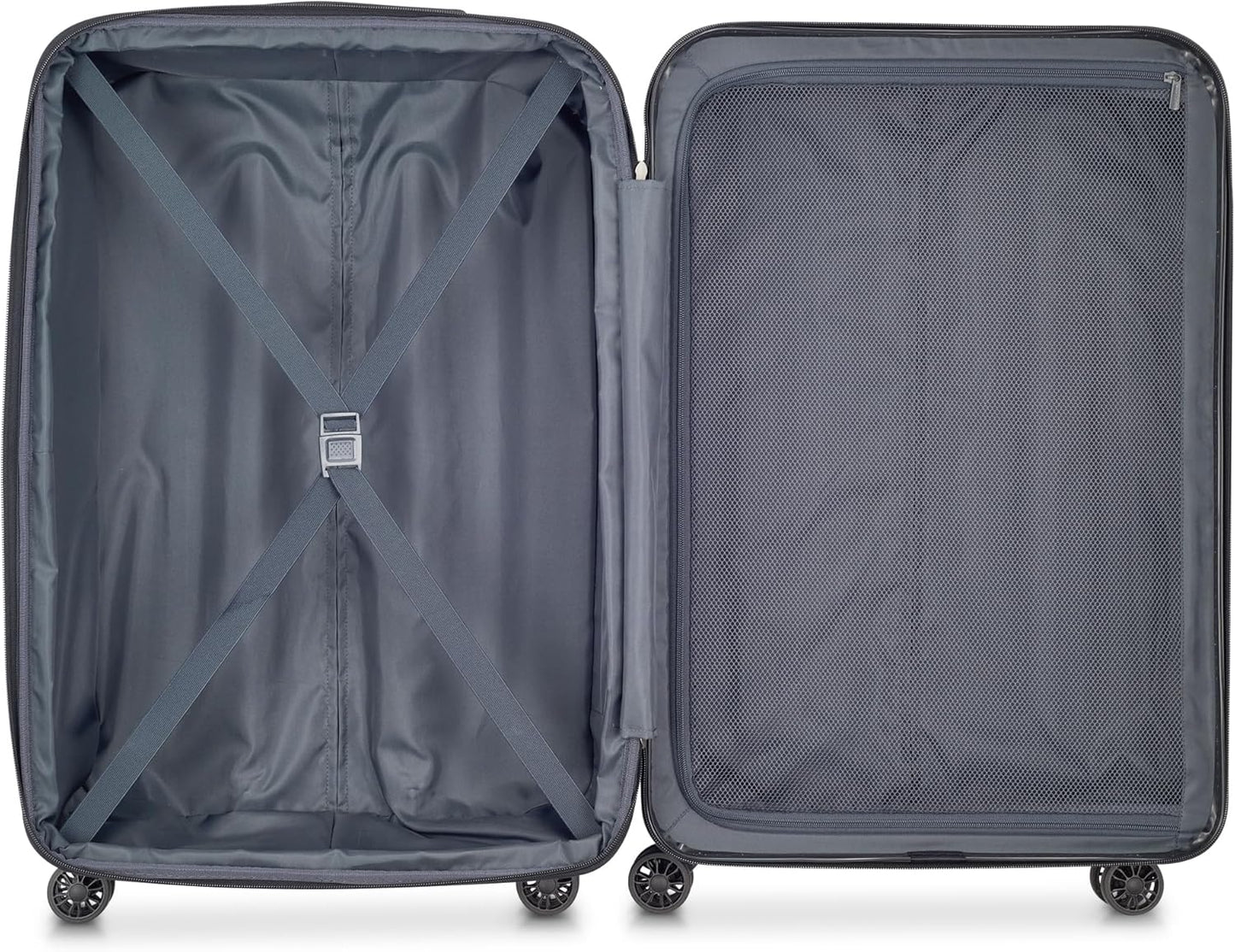 DELSEY PARIS Helium Aero Hardside Expandable Luggage with Spinner Wheels, Brushed Charcoal, 2-Piece Set (19/24)