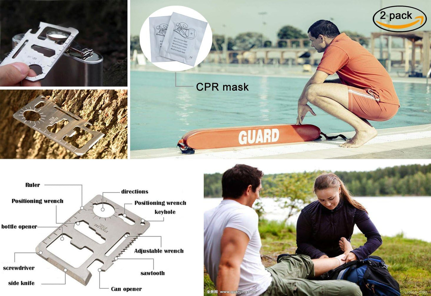 SHBC Waterproof First Aid Kit (228pcs) with All Basic or Advanced Supplies You Need. Suitable for Emergencies at Home or Outside, Travel, Home, Camping, Camouflage Grey