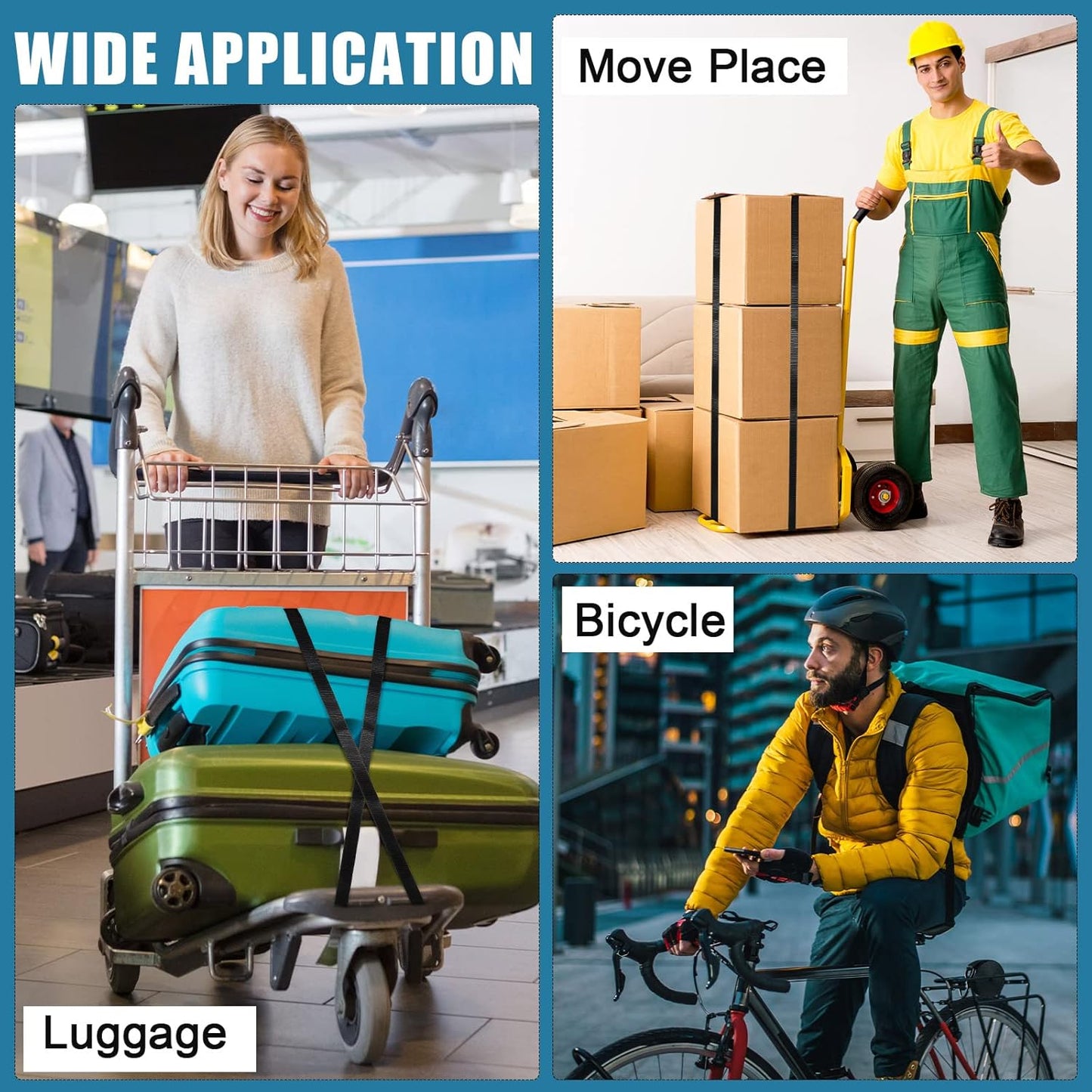 16 Pcs Cambuckle Tie Down Straps 1763lbs Break Strength Securing Straps 1'' x 15 ft Cambuckle Tie Downs with S Hook for Motorcycle, Kayak, Car, Truck, Boat Moving, Securing Cargo(Black)