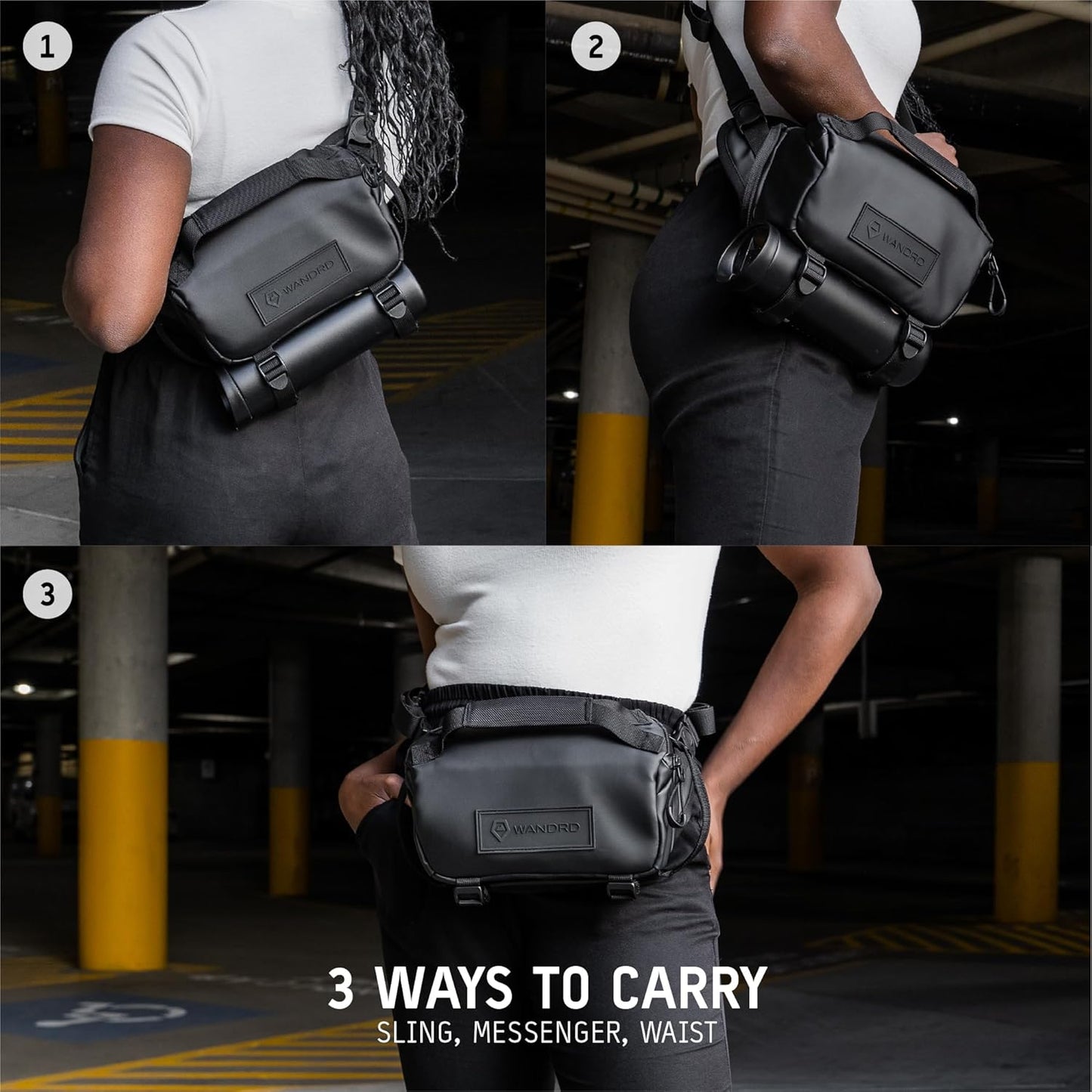 WANDRD ROGUE V1 3L Sling: Compact Camera Sling and Crossbody Bag with Fast Access, 3-Way Carry– Lightweight Everyday Bag Great for Travel, Photography, and Daily Use (Wasatch Green)