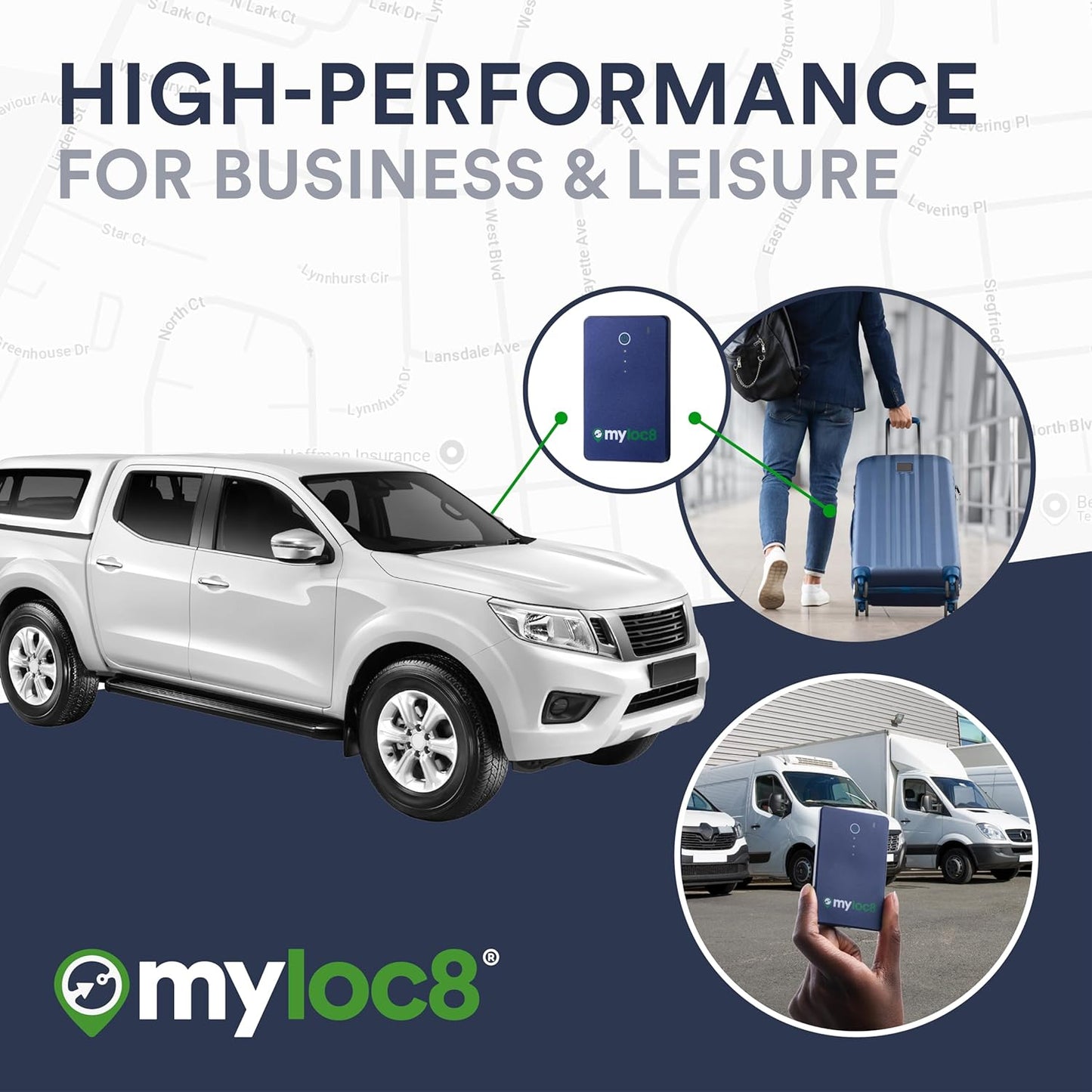 GPS Luggage Tracker for Suitcases TSA Approved, Android & iOS Compatible - Smart Tag with Bag Opening Alert - Real-Time Tracking Device for Travel or Even Car, Trailer, etc. – Long Battery Life