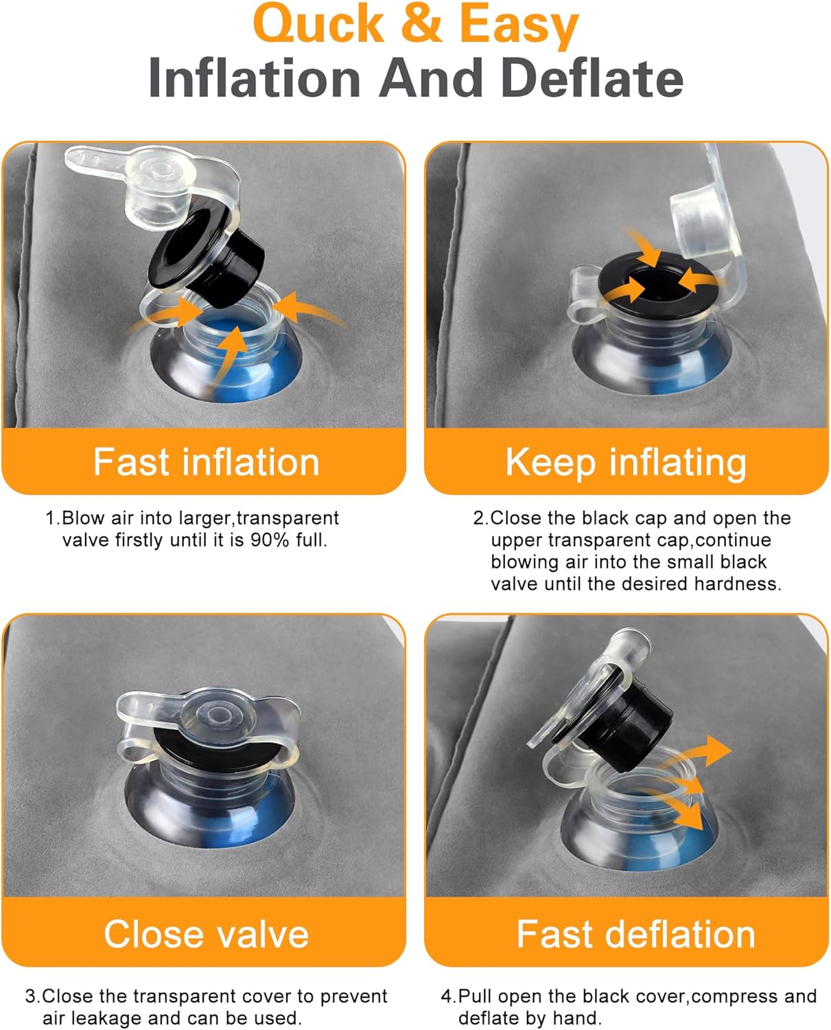 Sunany Inflatable Foot Rest Pillow for Travel, Kids/Adults Airplane Travel Pillow-Adjustable Height Cushions,for Kids to Sleep While Traveling,Suitable for Office, Home and Any Travell (1 Pack)