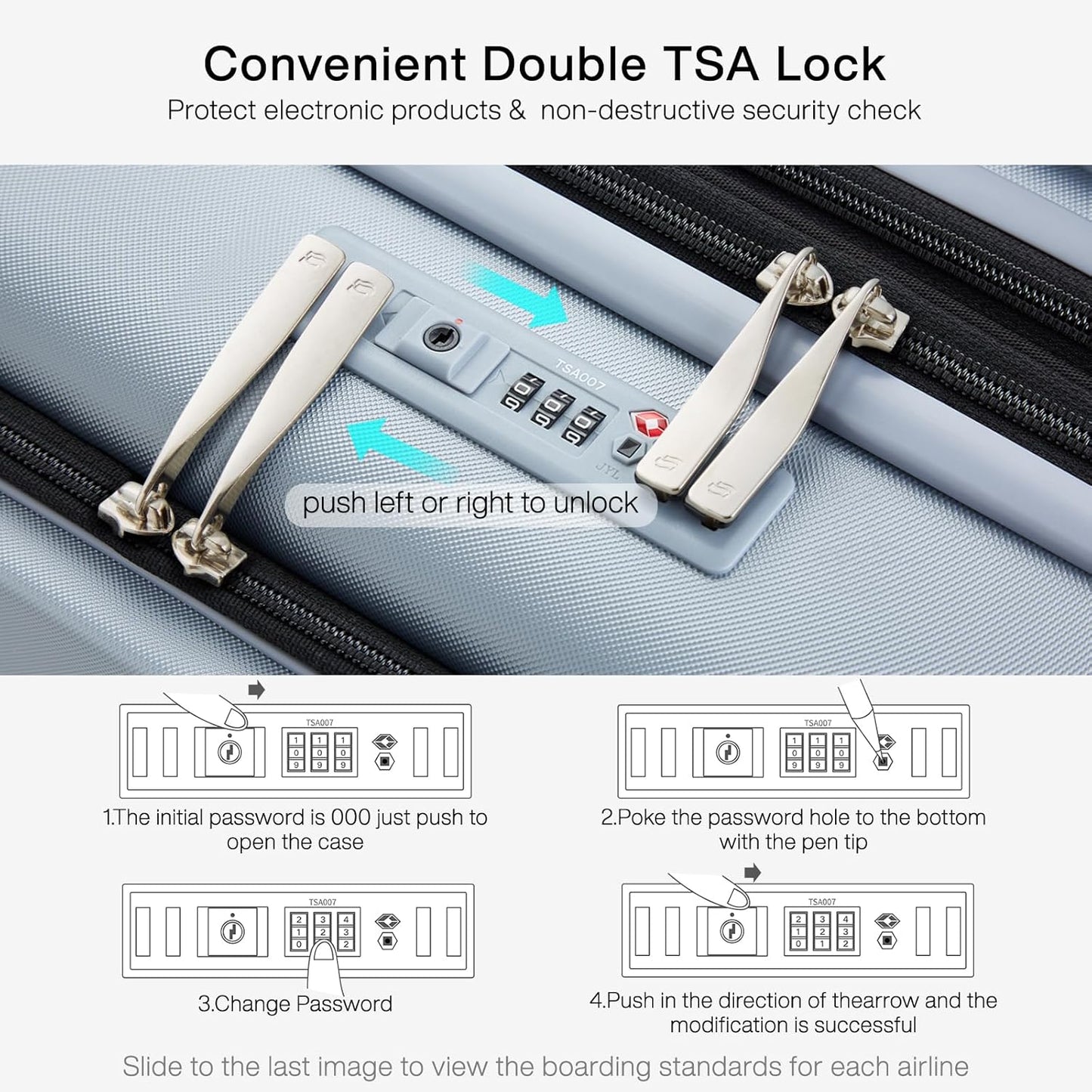 Hanke Grace Expandable Carry On Luggage with Wheels Airline Approved Hard Shell Suitcases with Front Pocket,Top Opening Luggage with TSA Lock for Short Business Travel, Grey.