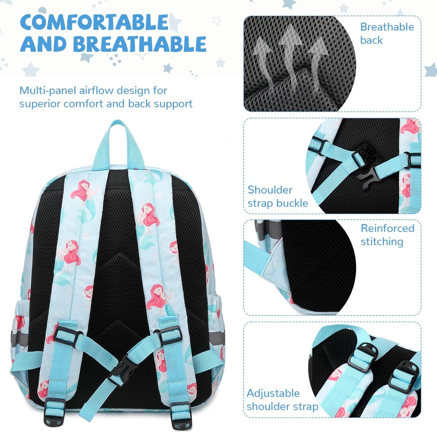 mygreen Toddler Backpack, Kids Backpack for Boys and Girls with Chest Strap