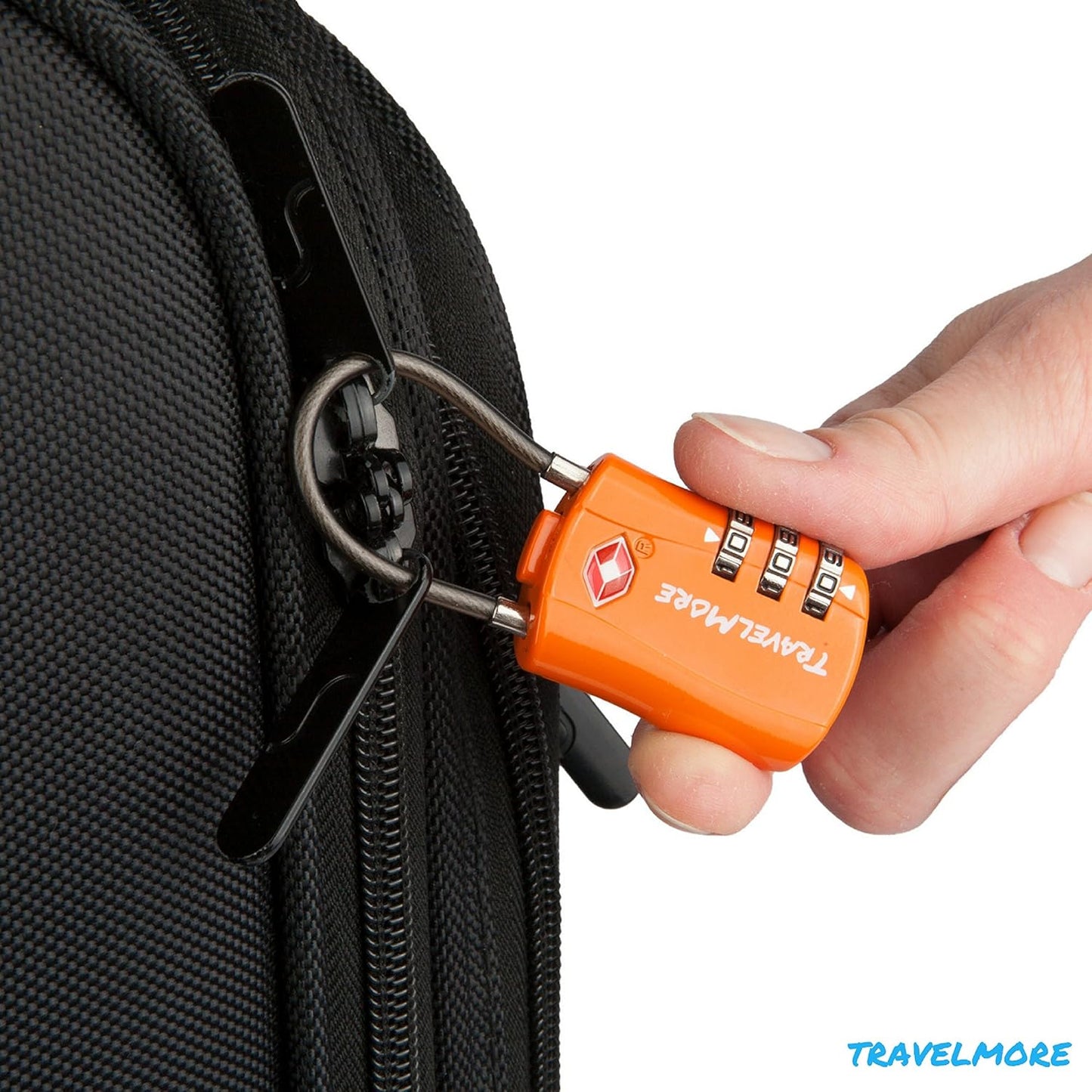 8 Pack TSA Approved Travel Combination Cable Luggage Locks for Suitcases - 4 Black & 4 Orange