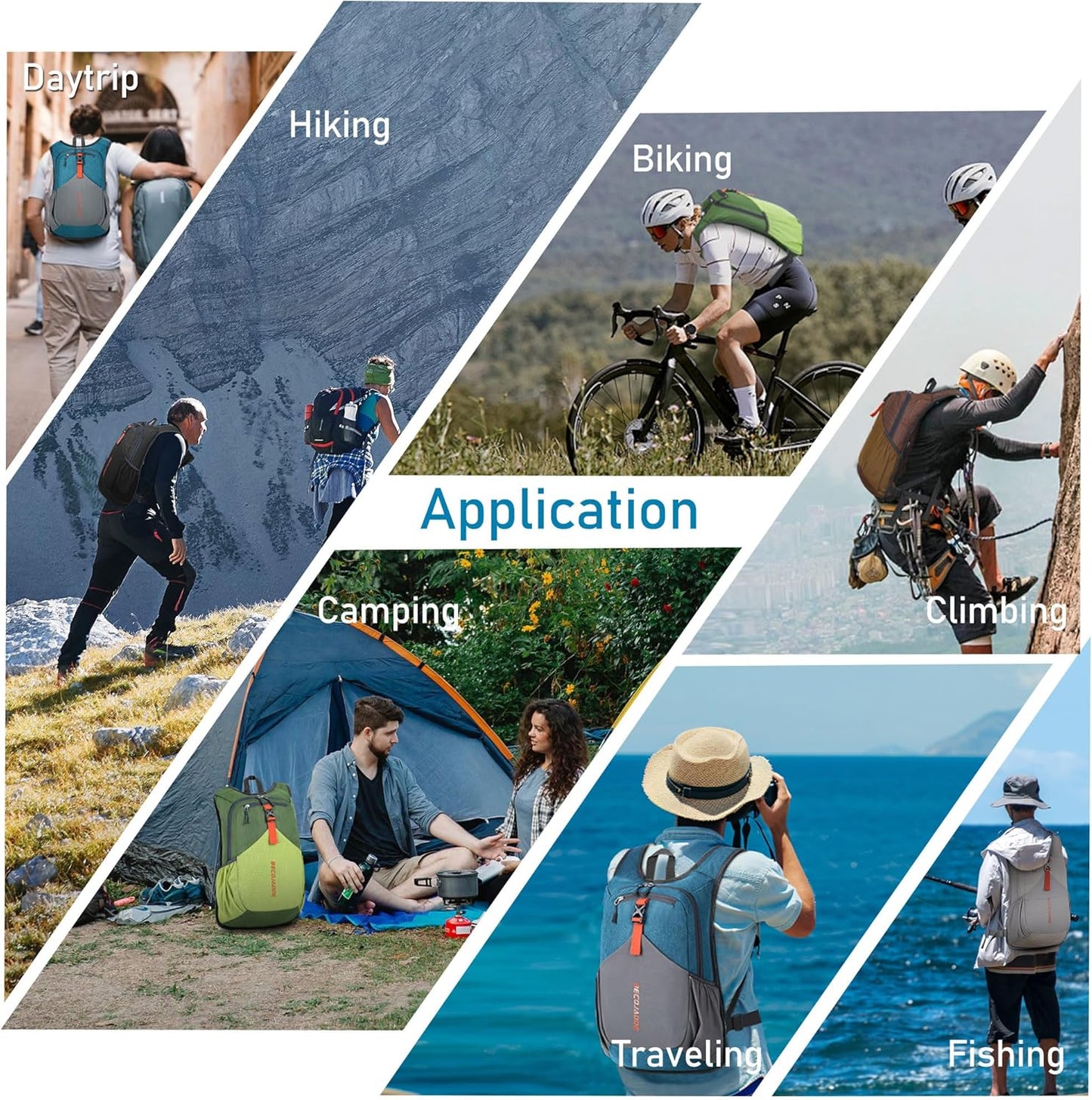 15L Small Hiking Backpack for Men Women Foldable Packable Back Pack Ultralight Hiking Daypack for Travel Camping Outdoor, Turquoise