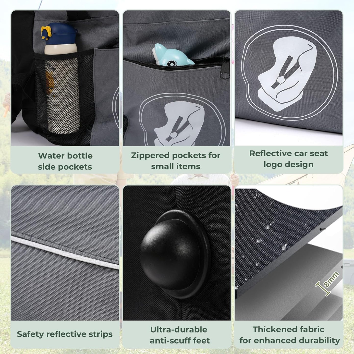 Car Seat Travel Bag for Airplane β Padded Carseat Backpack Carrier for Airport Travel β Fits Convertible & Booster Seats β Waterproof, Durable, Airline Approved β for Parents on the Go