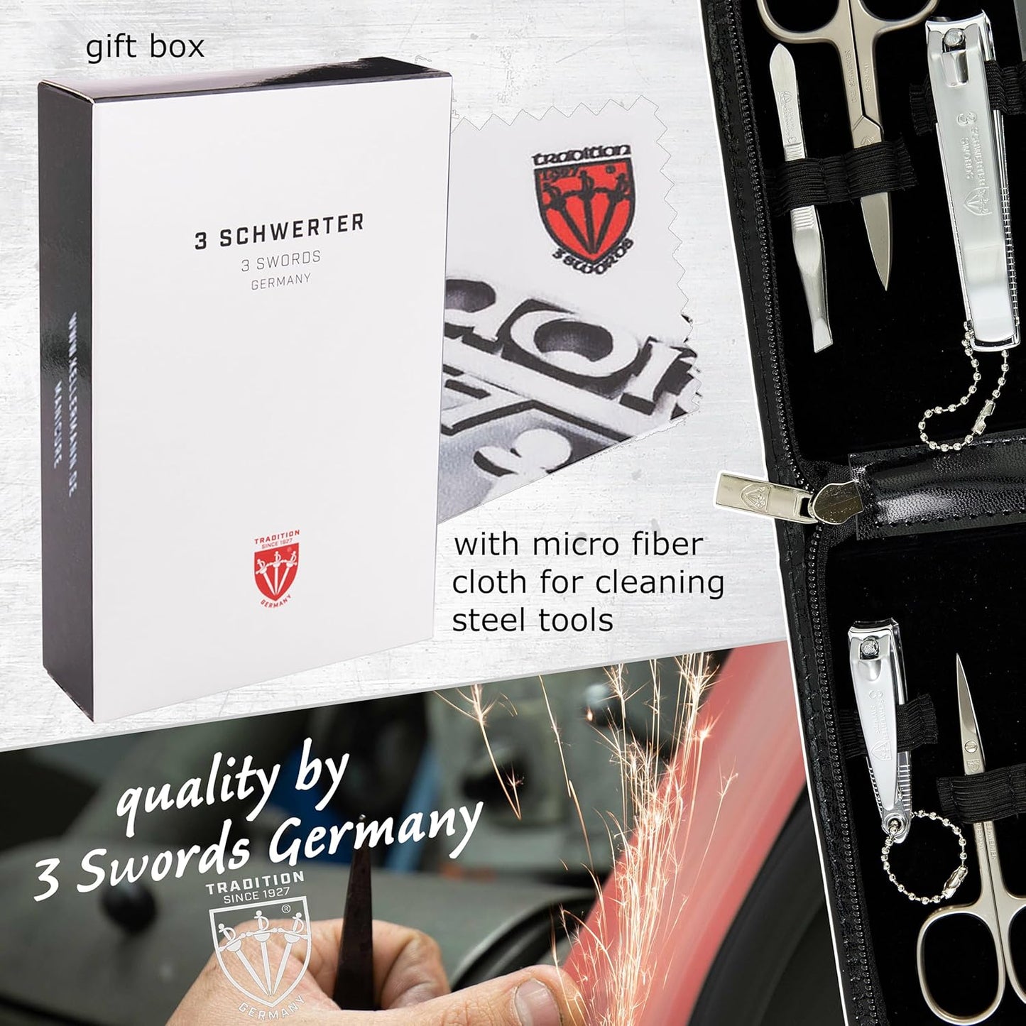 3 Swords Germany – manicure pedicure set kit (774)