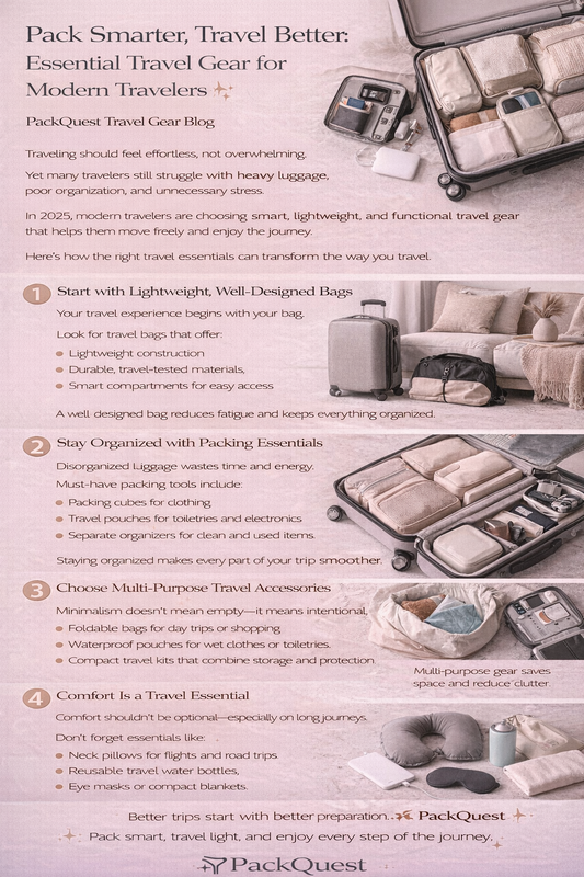 Pack Smarter, Travel Better: Essential Travel Gear for Modern Travelers