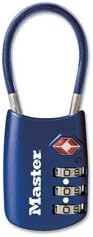 Master Lock Blue Set Your Own Combination TSA Approved Luggage Lock, Travel Zipper Padlock is Perfect for Suitcases, Bags, or Backpacks, 4688D