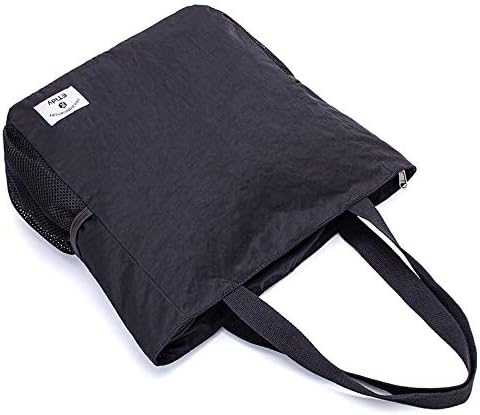 ETidy Large Capacity Foldable Tote Bag With Zipper Water-resistant SandproofWomen Beach Bag Handbag GymBag Travel ShoppingBag