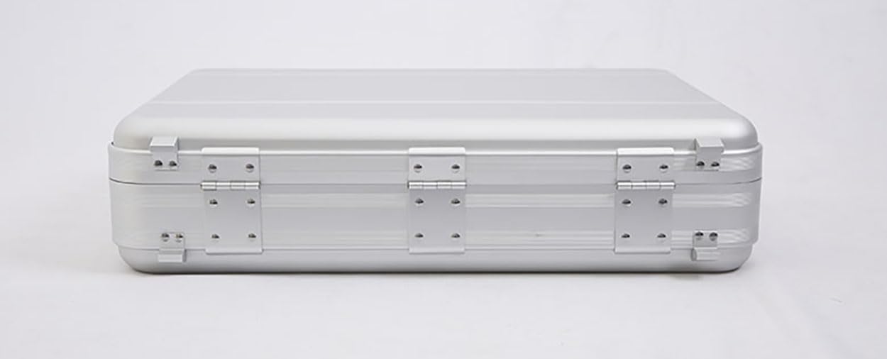 Aluminum Briefcase Metal Toolkit Box TSA Combination Lock Luxury Case with Foam for Wine/Jewellery/Watch/Equipment/Camera