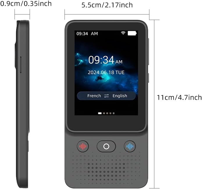 Language Translator Device, Traductor - 2025 Upgraded ChatGPT AI Translator No WiFi Needed, Instant Two-Way 138 Language Voice Translator, Offline/Recording/Photo Translation for Business Travel Study