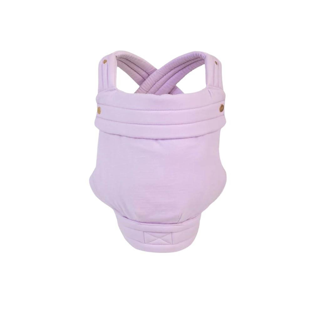 Mabē Monarch Ergonomic Baby Carrier – Premium Cotton Soft Structured Newborn to Toddler Carrier with Hip-Healthy Design, 3 Carry Positions (7-35lbs), Lightweight & Breathable, (Lilac Skies)