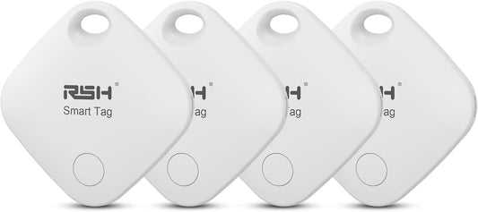 Air Tracker Tag 4 Pack Bluetooth Luggage Tracker tag Locator Works with Apple Find My,Smart Tracker for Suitcase, Bag, Backpack, Wallet,Replaceable Battery Smart tag Item Finder