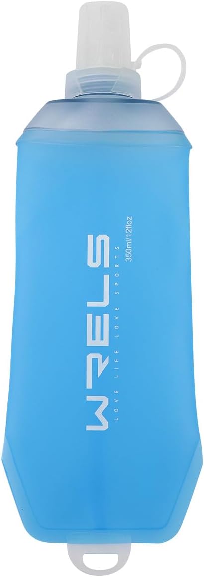 200ml/350ml/500ml Collapsible Soft Flask,BPA Free Folding Soft Water Bottle with Hanging Ring,Lightweight TPU Hydration Flask for Running Marathon Cycling Hiking