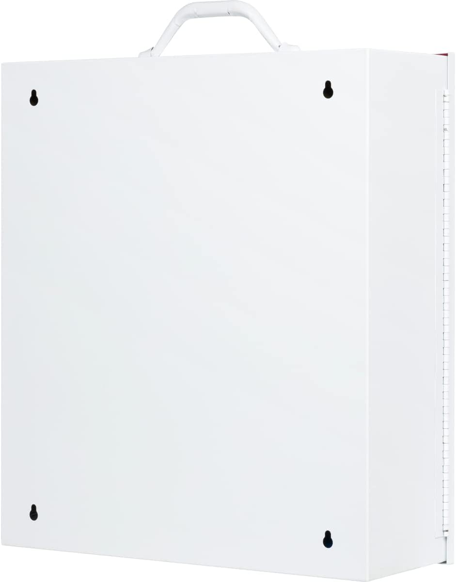 Rapid Care First Aid 863-09-1F 3 Shelf ANSI/OSHA Compliant All Purpose First Aid Cabinet & Medical Station with First Aid Sign, Exceeds OSHA/ANSI 2009, Wall Mountable, White