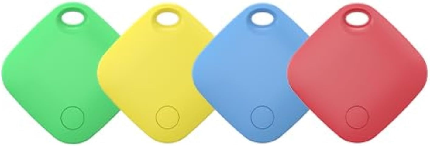 RSH Air Tracker Tag 4 Pack Bluetooth Luggage Tracker tag Locator Works with Apple Find My,Smart Tracker for Suitcase, Bag, Backpack, Wallet,Replaceable Battery Smart tag Item Finder