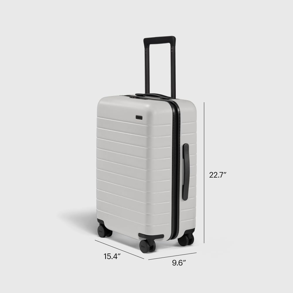 Away Bigger Carry-On Luggage, Lightweight Hardside Large Suitcase with Spinner Wheels, TSA Lock, Airline Approved, Cloud Gray