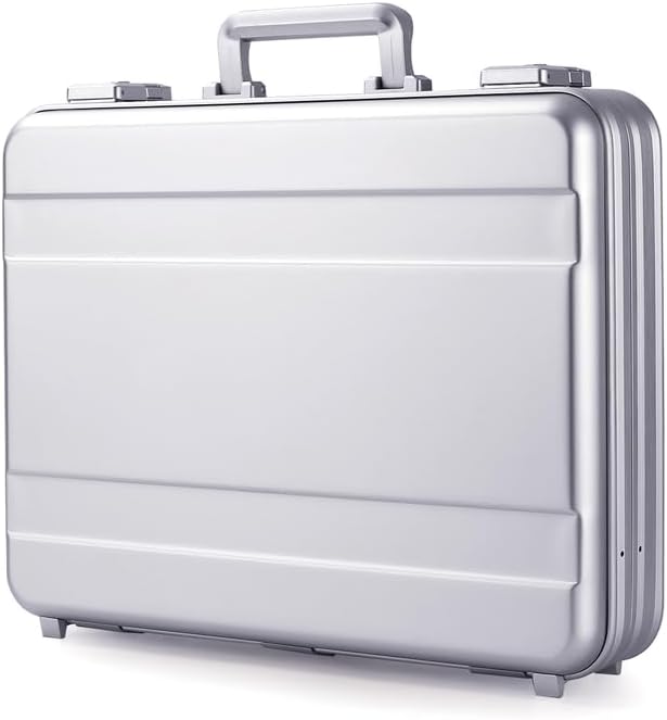 Aluminum Briefcase Metal Toolkit Box TSA Combination Lock Luxury Case with Foam for Wine/Jewellery/Watch/Equipment/Camera