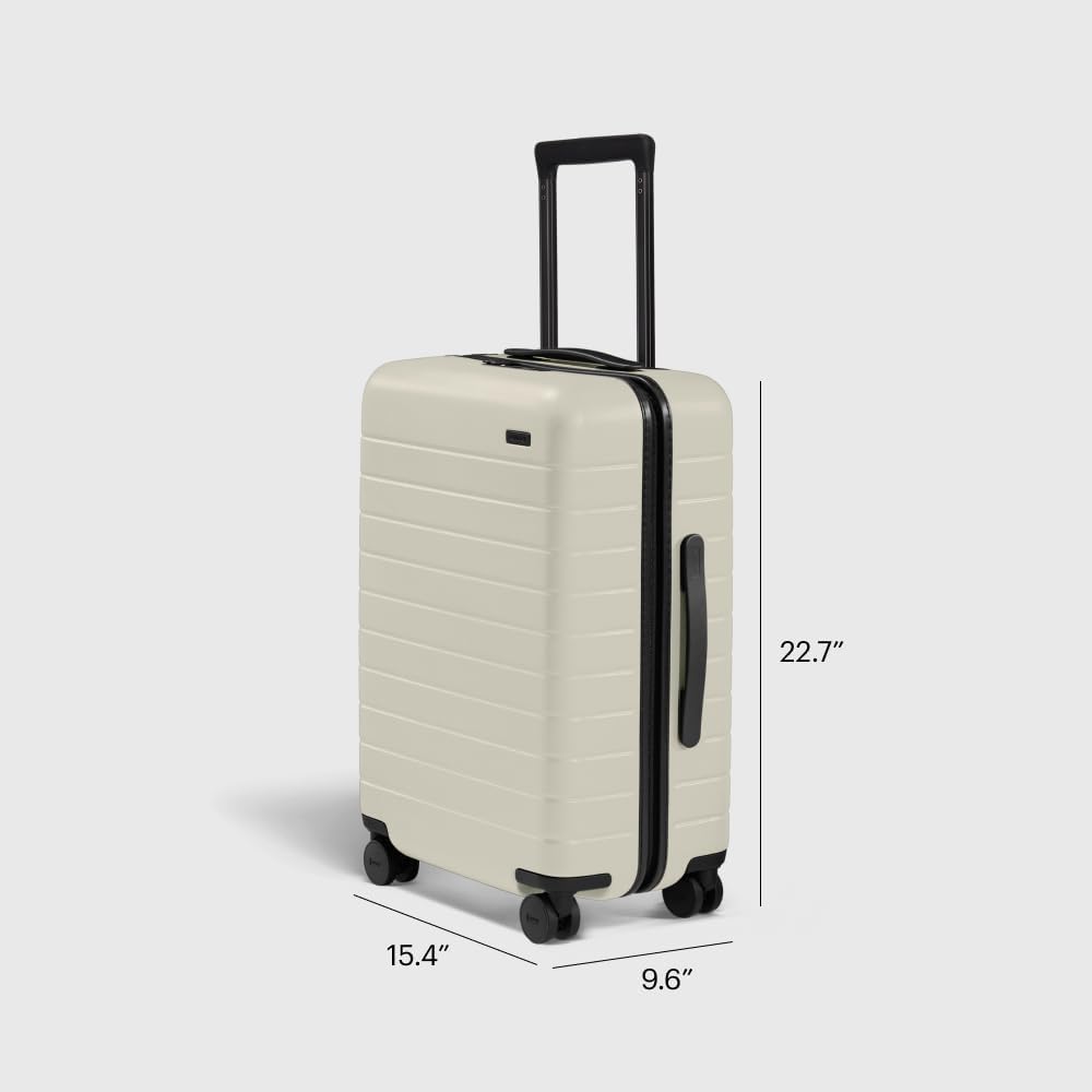 Away Bigger Carry-On Luggage, Lightweight Hardside Large Suitcase with Spinner Wheels, TSA Lock, Airline Approved, Salt White Matte